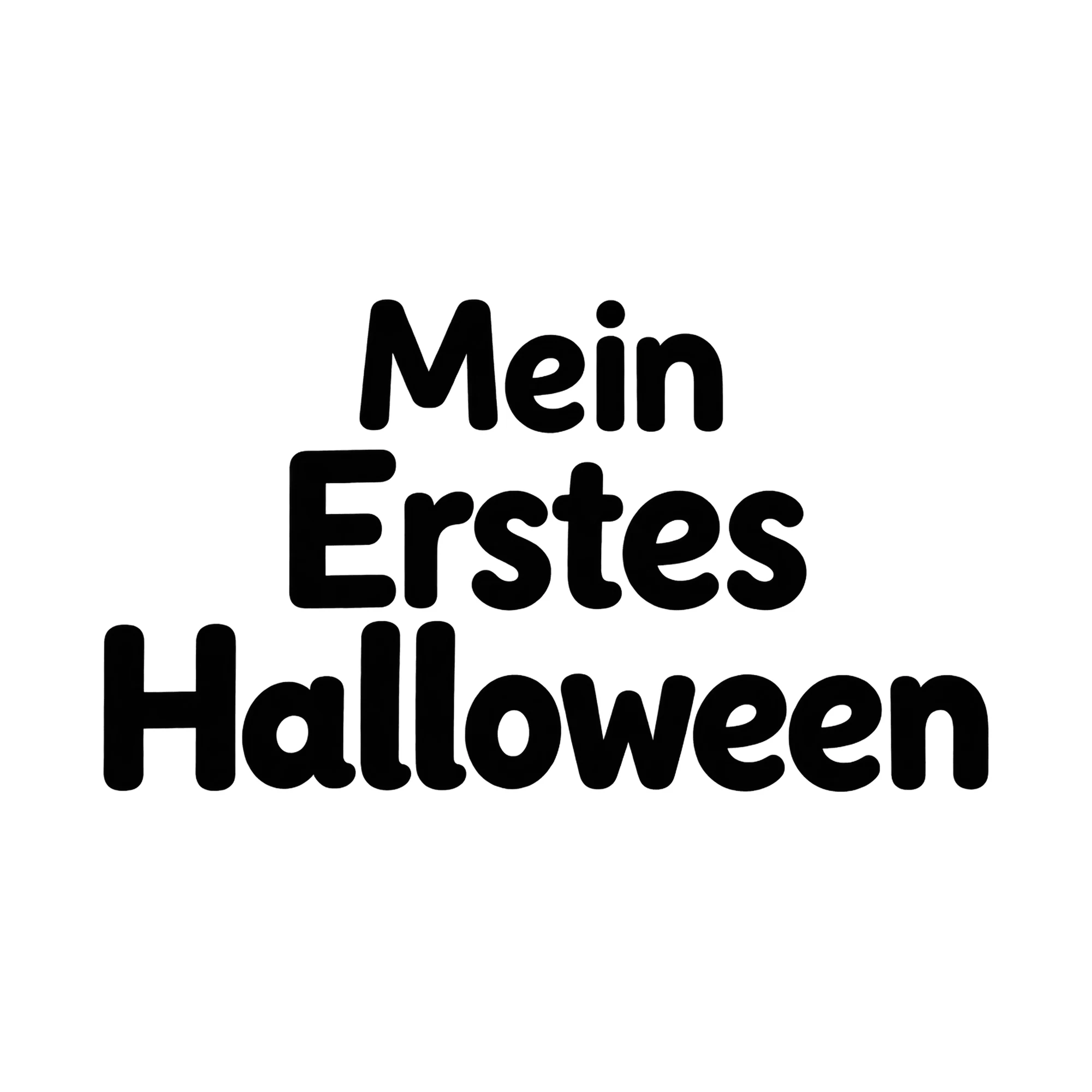 Bügelbild Mein Erstes Halloween, Halloween Shirt Spruch als Grafik auf weißem Hintergrund (BB014856)