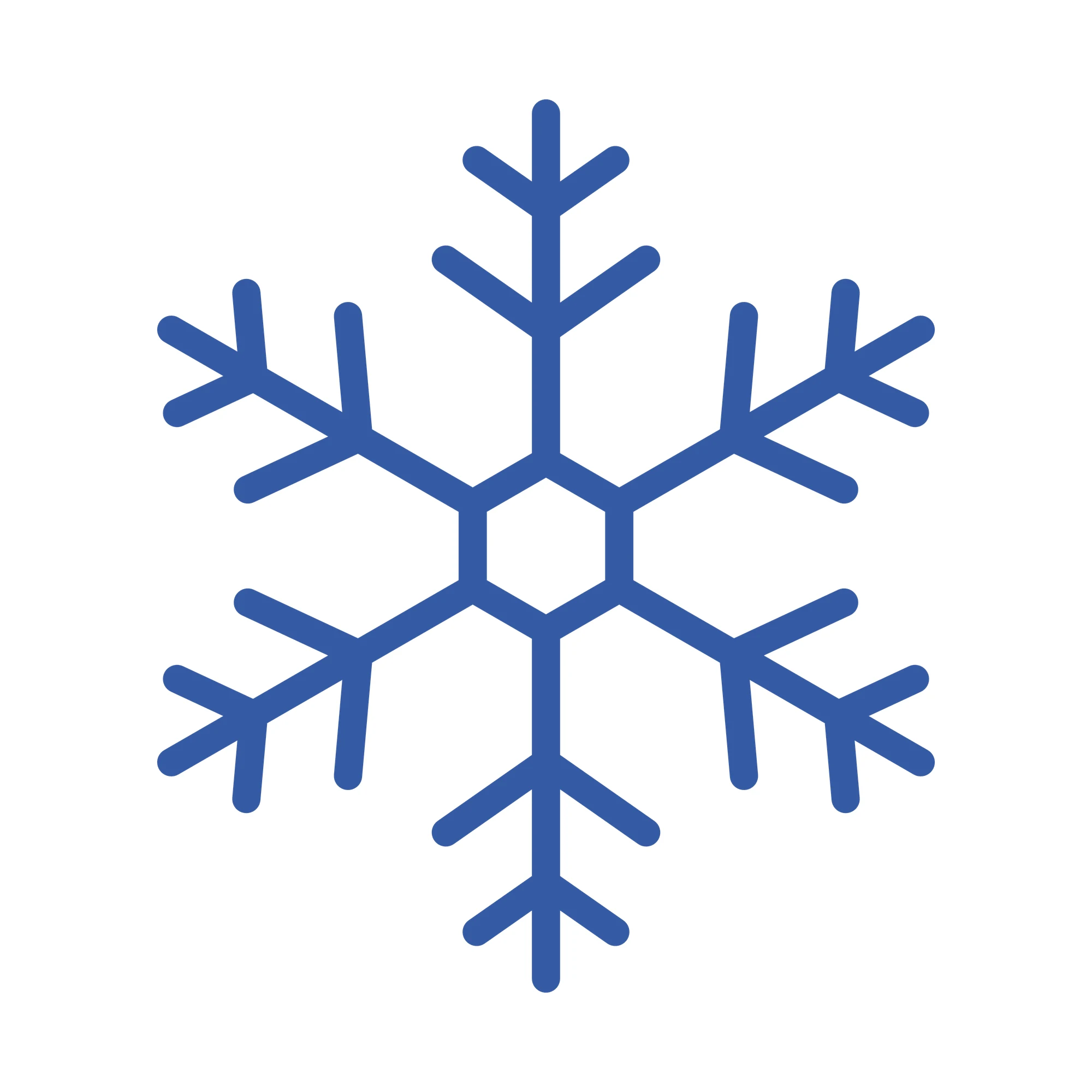 Bügelbild Schneeflocke klein als Grafik auf weißem Hintergrund (BB010309)