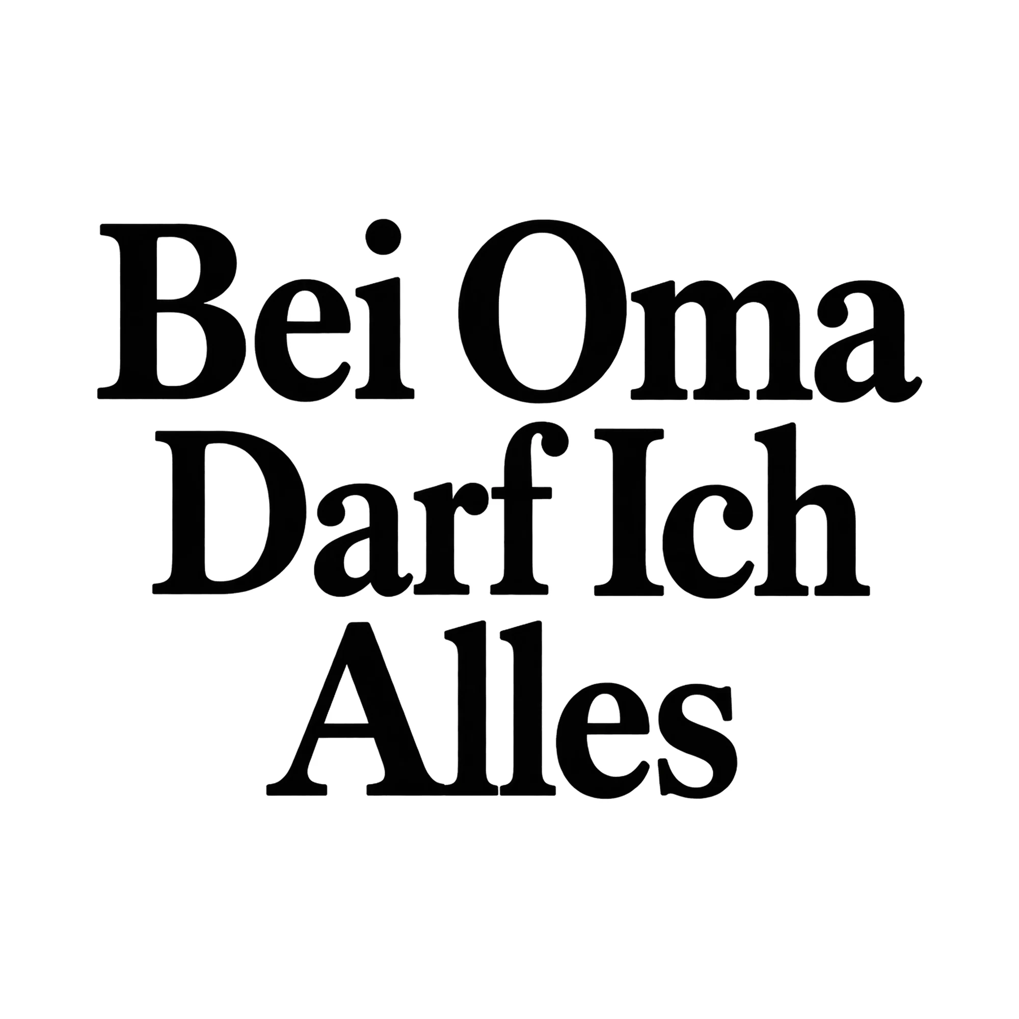 Bügelbild „Bei Oma darf ich alles“, Großeltern Shirt Spruch als Grafik auf weißem Hintergrund (BB015185)