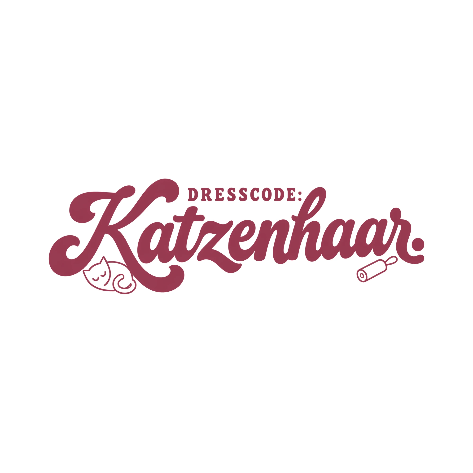 Bügelbild DRESSCODE: Katzenhaar. als Grafik auf weißem Hintergrund (BB014060)