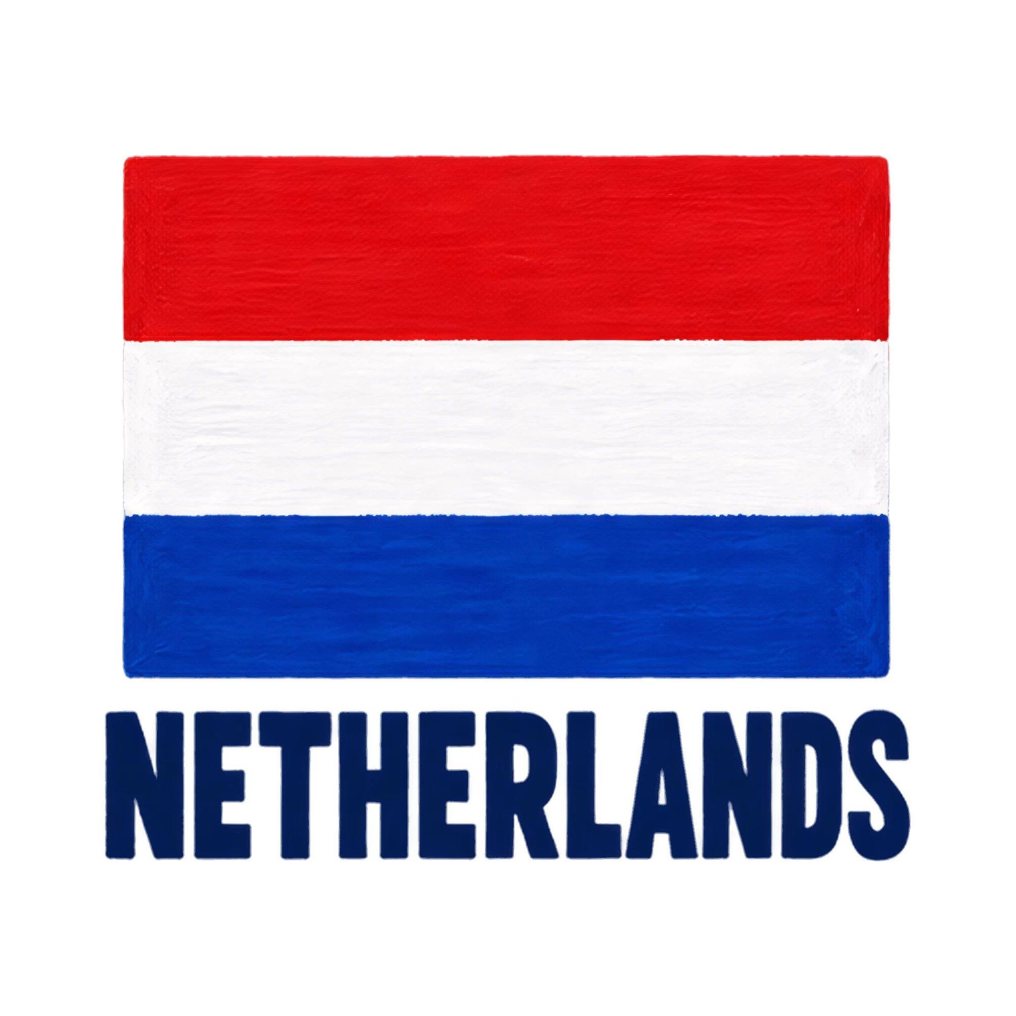 Bügelbild Netherlands, Lustiger Shirt Spruch als Grafik auf weißem Hintergrund (BB017471)