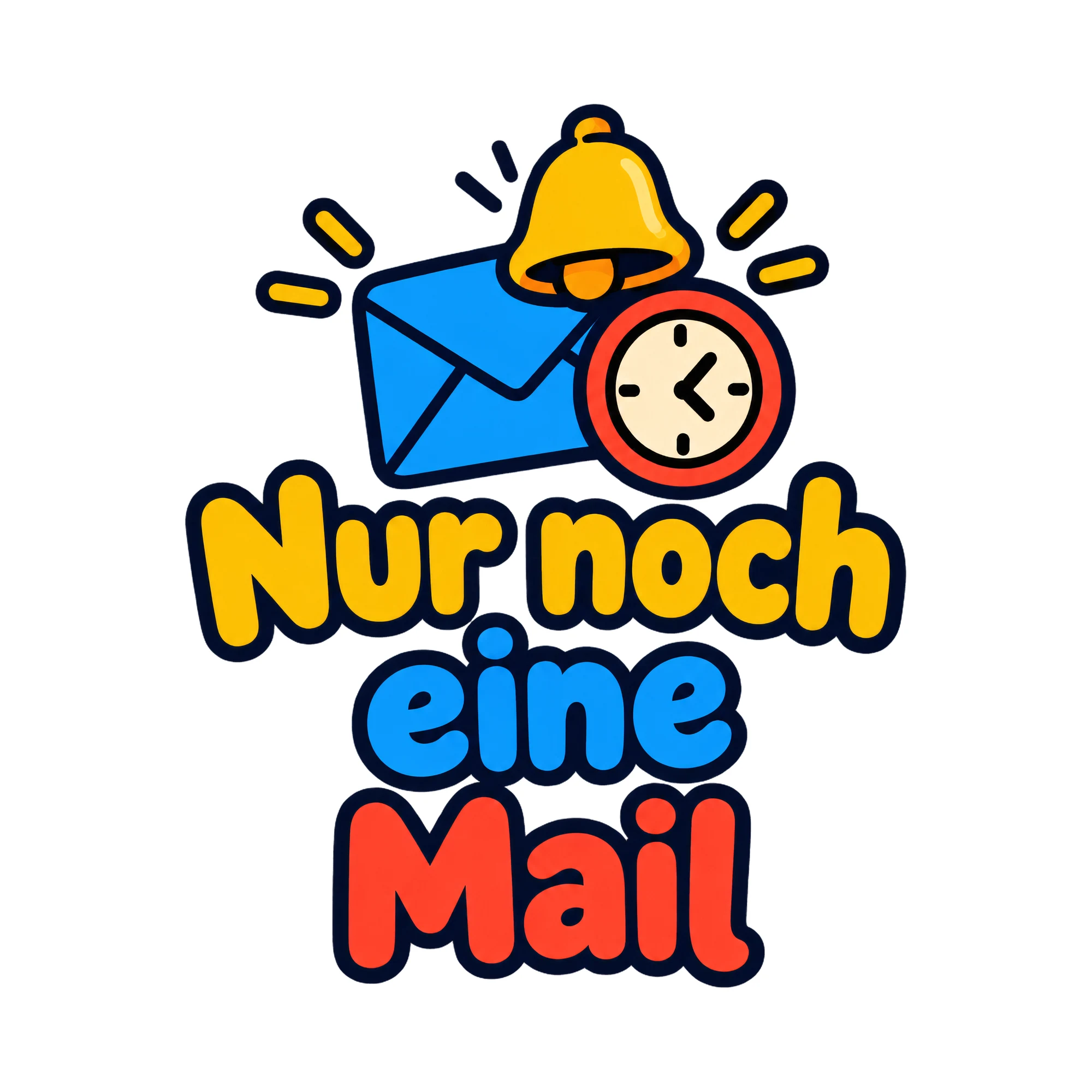 Bügelbild Nur noch eine Mail, Beruf Shirt Spruch als Grafik auf weißem Hintergrund (BB020236)