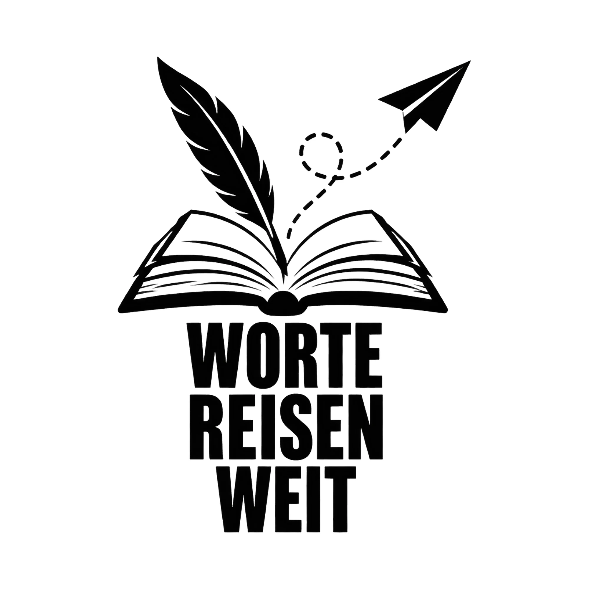 Bügelbild ICH MACH WORTE WEIT als Grafik auf weißem Hintergrund (BB011685)