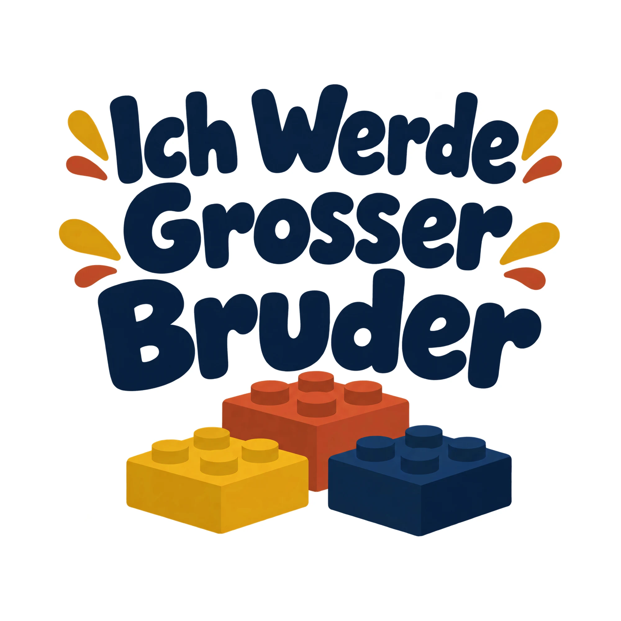 Bügelbild „Ich Werde Grosser Bruder“, Babybody bügeln Motiv als Grafik auf weißem Hintergrund (BB014956)