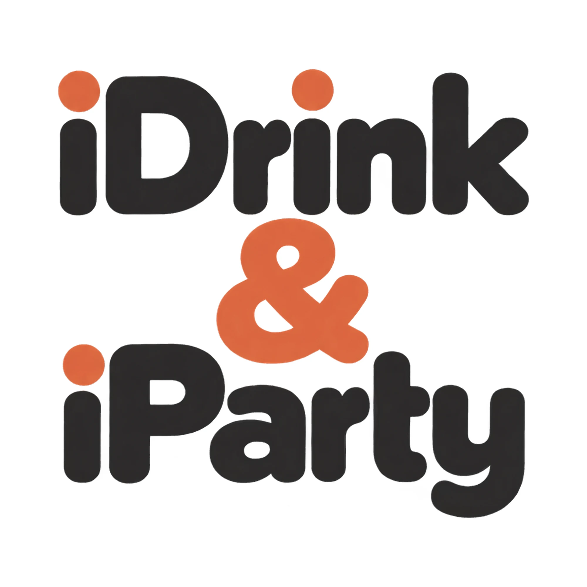 Bügelbild „iDrink & iParty“, Küchen Spruch Bügelbild als Grafik auf weißem Hintergrund (BB015106)