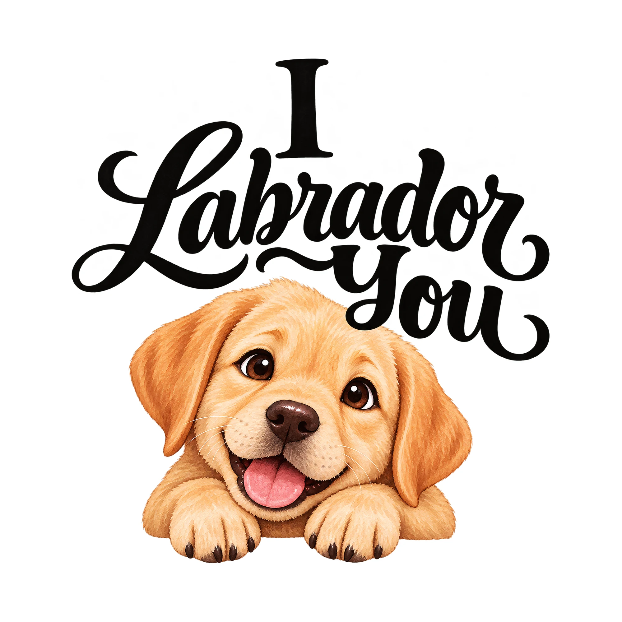 Bügelbild I Labrador You, Tiere Shirt Spruch als Grafik auf weißem Hintergrund (BB016198)