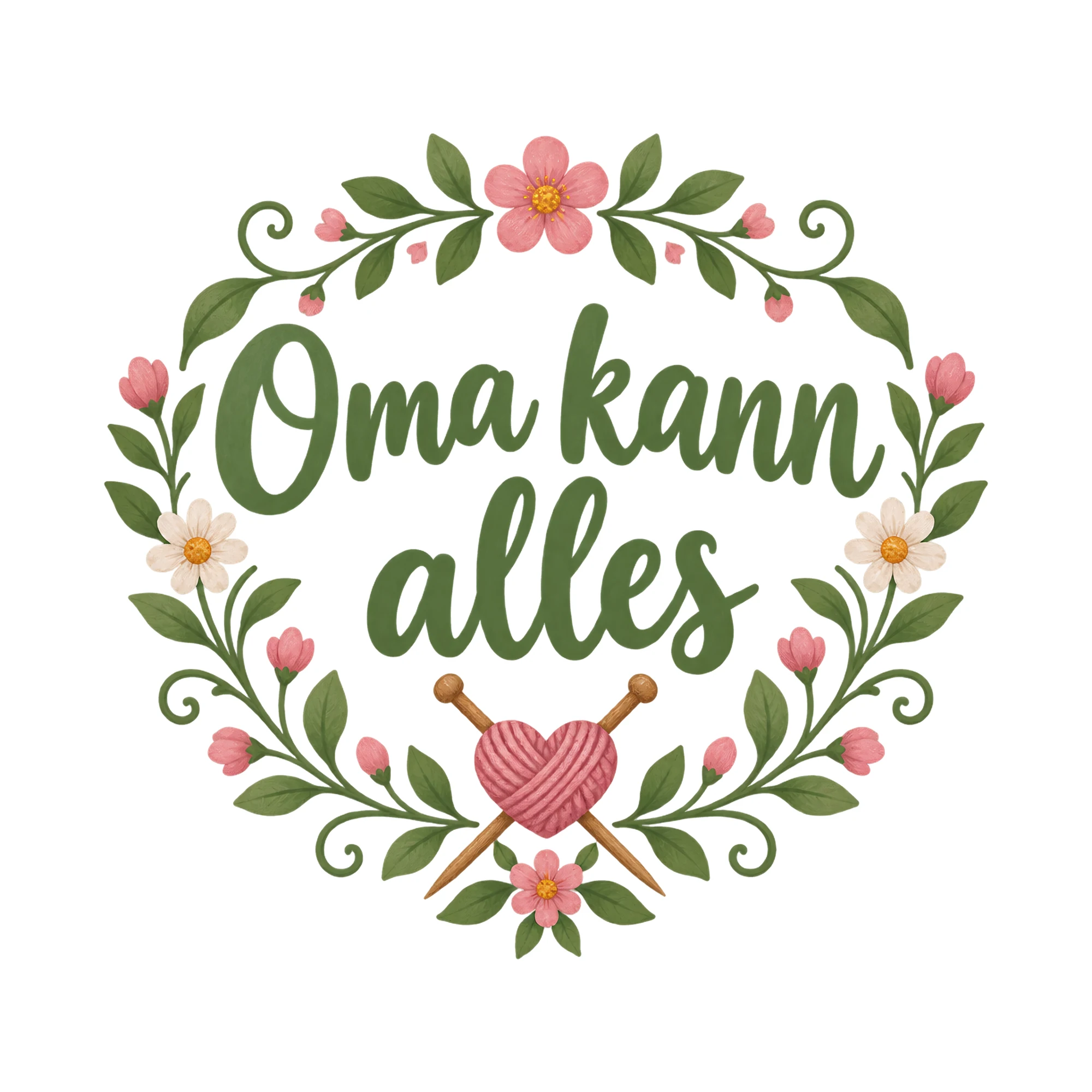 Bügelbild Oma kann alles als Grafik auf weißem Hintergrund (BB019237)