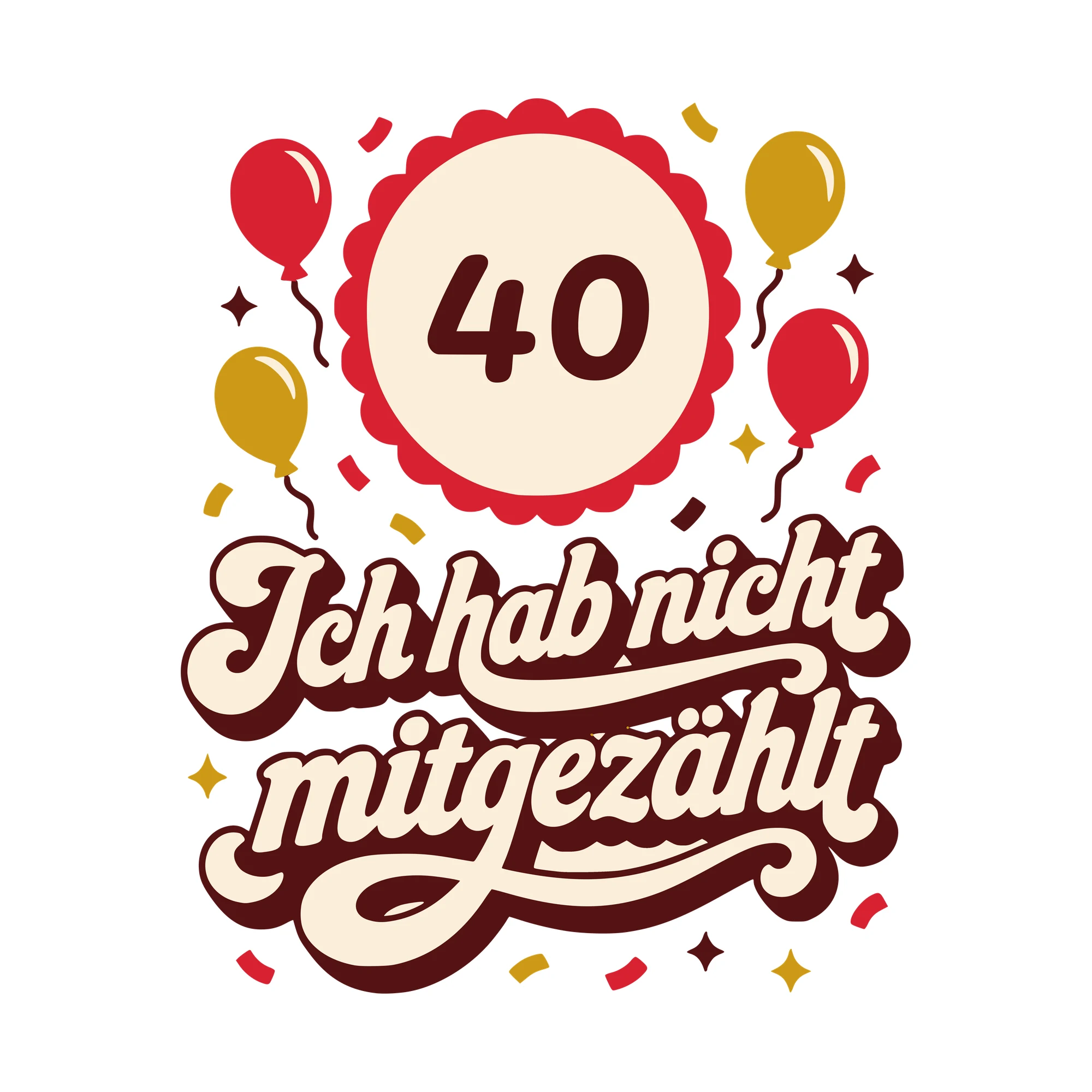Bügelbild Ich hab nicht mitgezählt mit Zahl als Grafik auf weißem Hintergrund (BB010403)