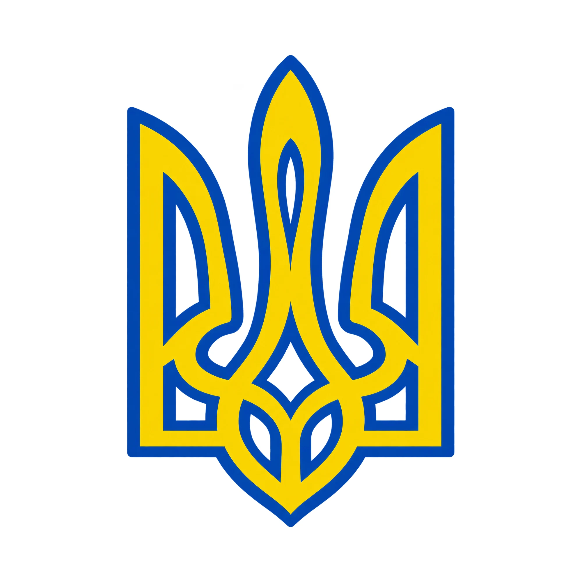 Bügelbild „Ukraine Symbol“, Lustiger Shirt Motiv als Grafik auf weißem Hintergrund (BB015419)