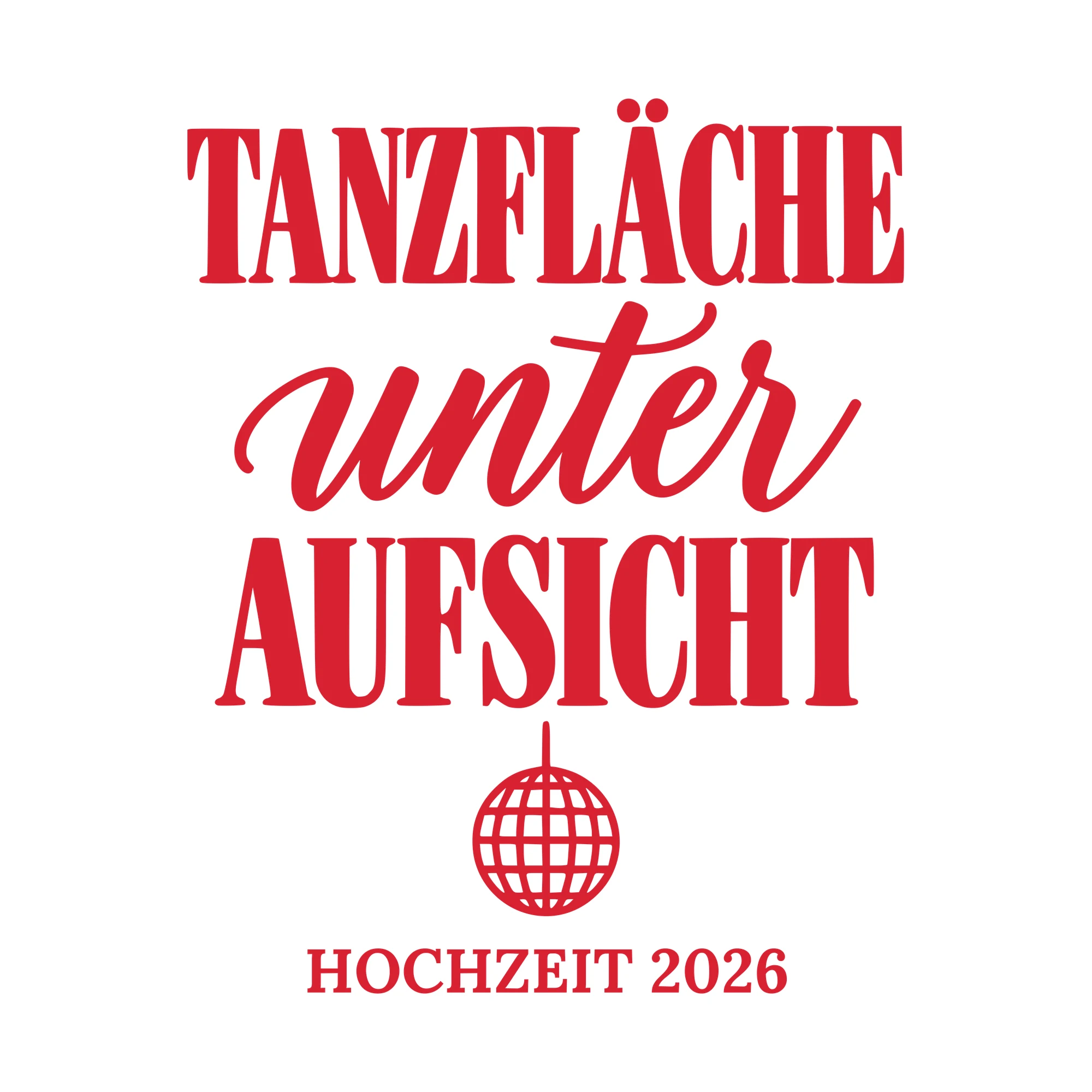 Bügelbild Tanzfläche unter Aufsicht mit Jahr als Grafik auf weißem Hintergrund (BB010727)