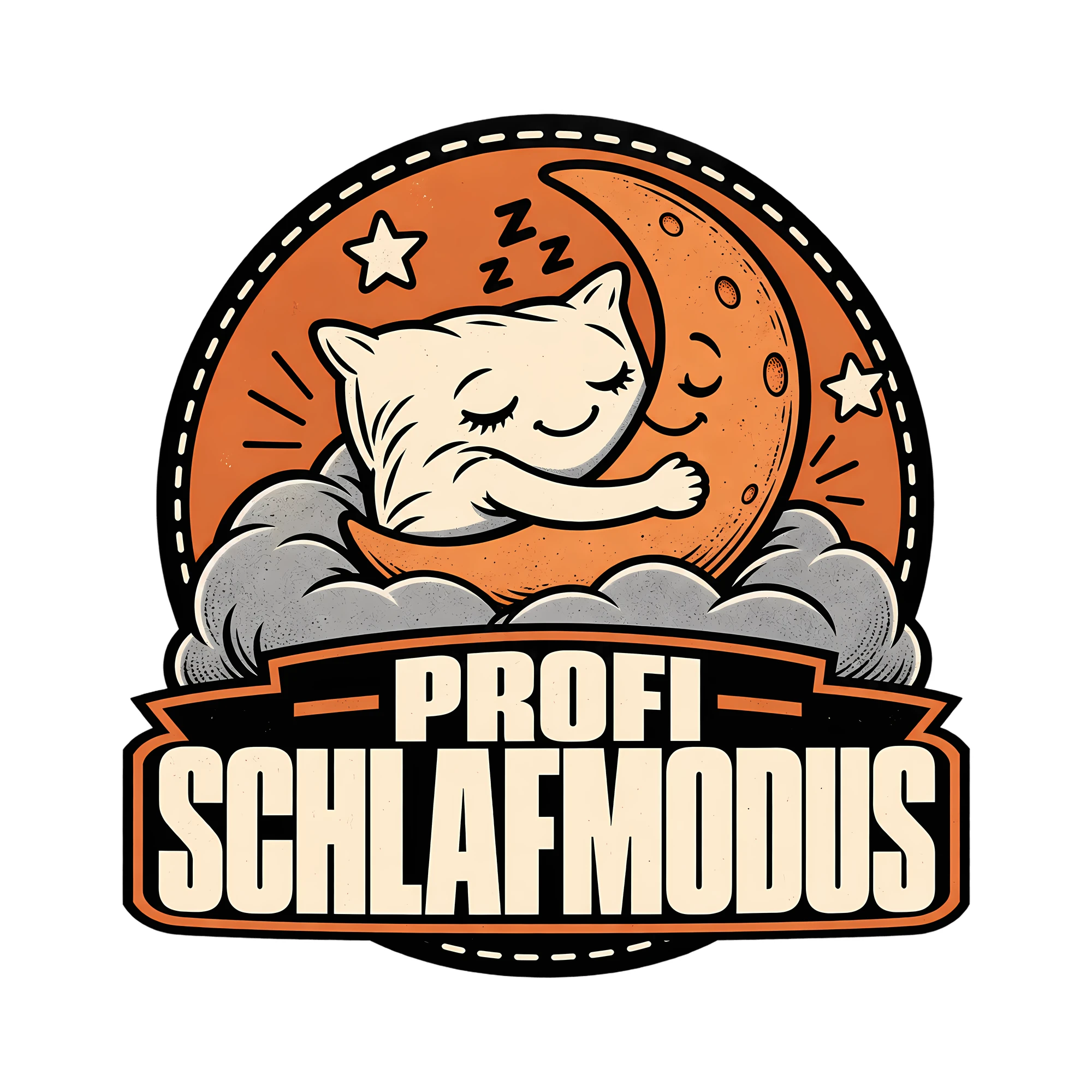 Bügelbild Profi Schlafmodus als Grafik auf weißem Hintergrund (BB013638)