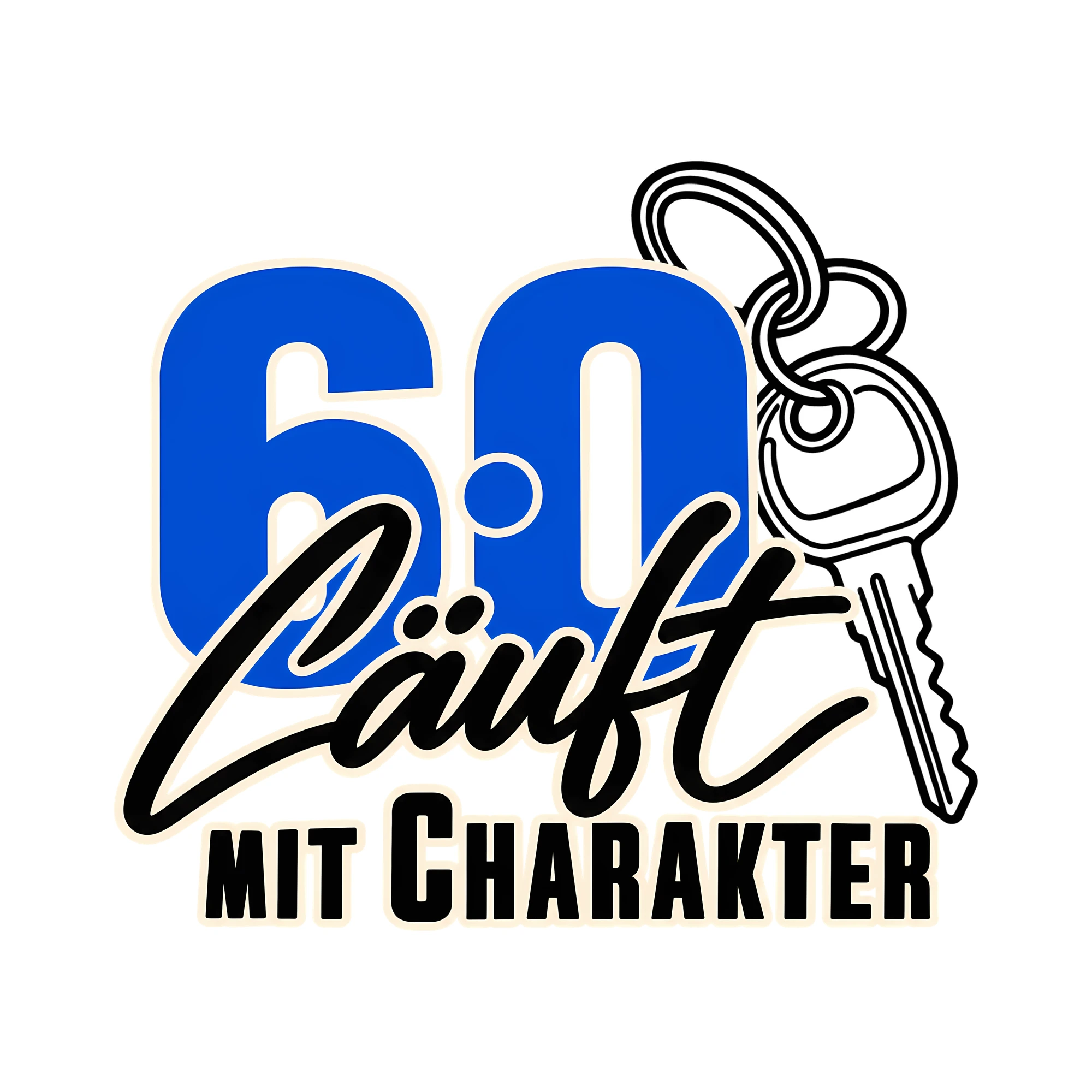 Bügelbild 60 · Läuft mit Charakter als Grafik auf weißem Hintergrund (BB012592)