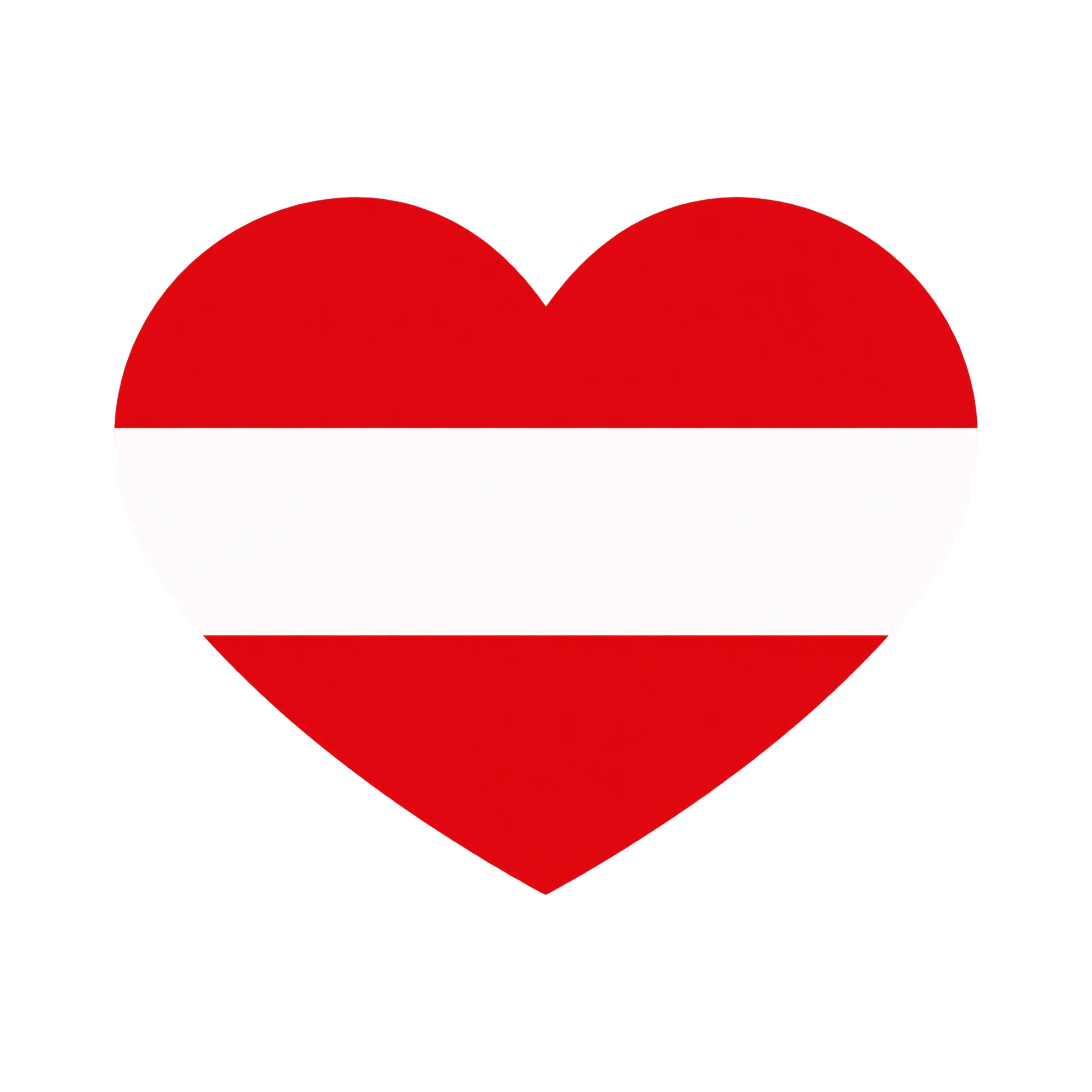 Bügelbild Herz Flagge Österreich, Lustiger Shirt Motiv als Grafik auf weißem Hintergrund (BB015772)