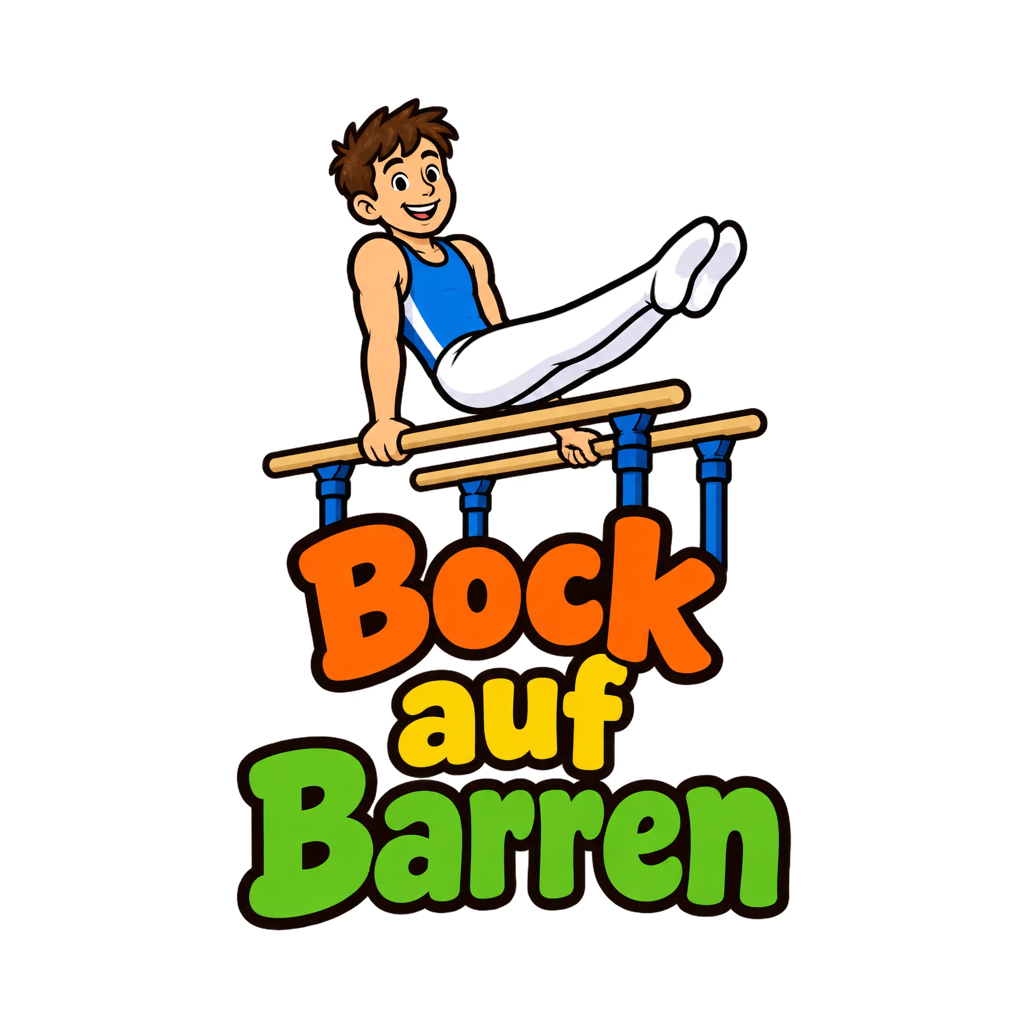 Bügelbild Bock auf Barren als Grafik auf weißem Hintergrund (BB020495)