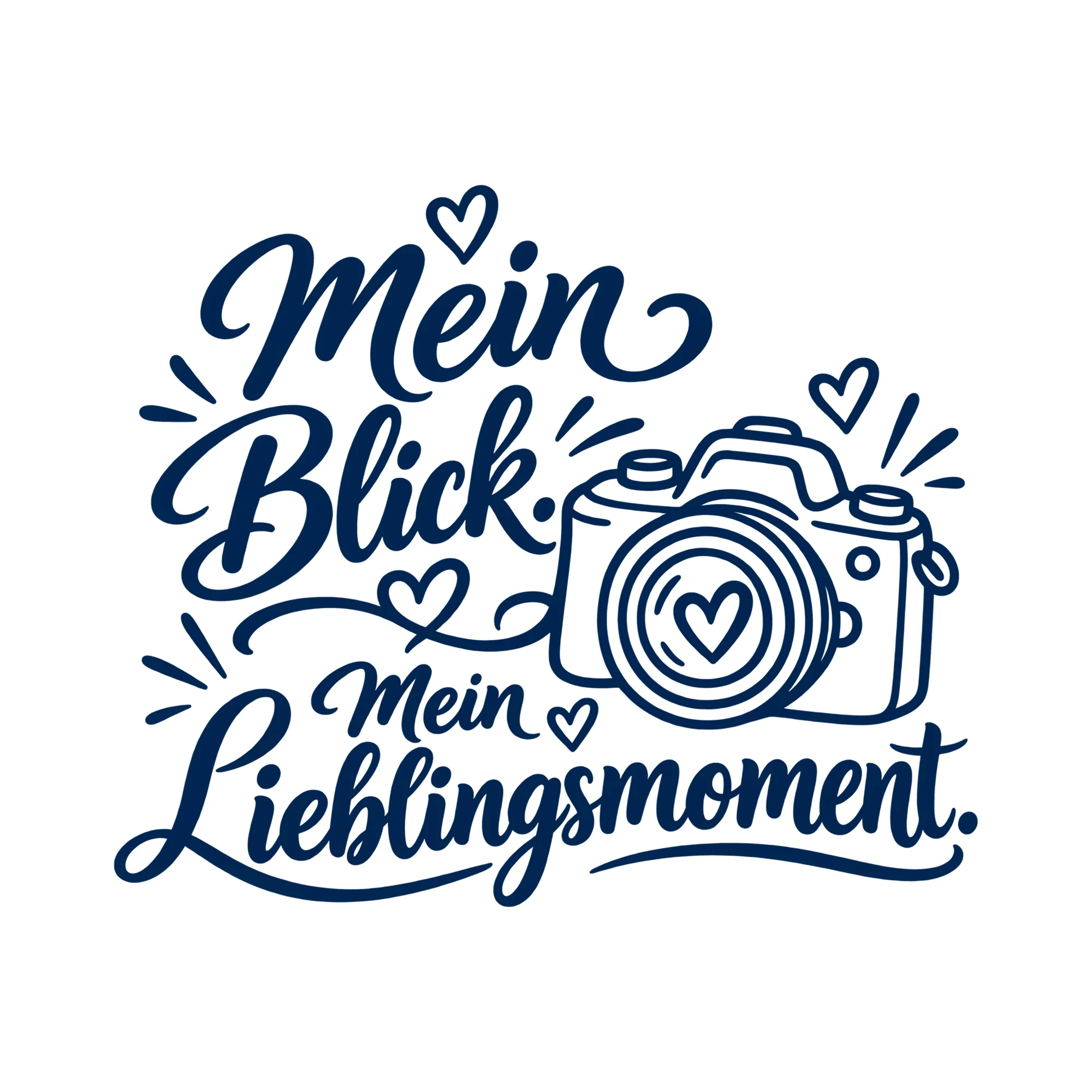 Bügelbild Mein Blick. Mein Lieblingsmoment. als Grafik auf weißem Hintergrund (BB014463)