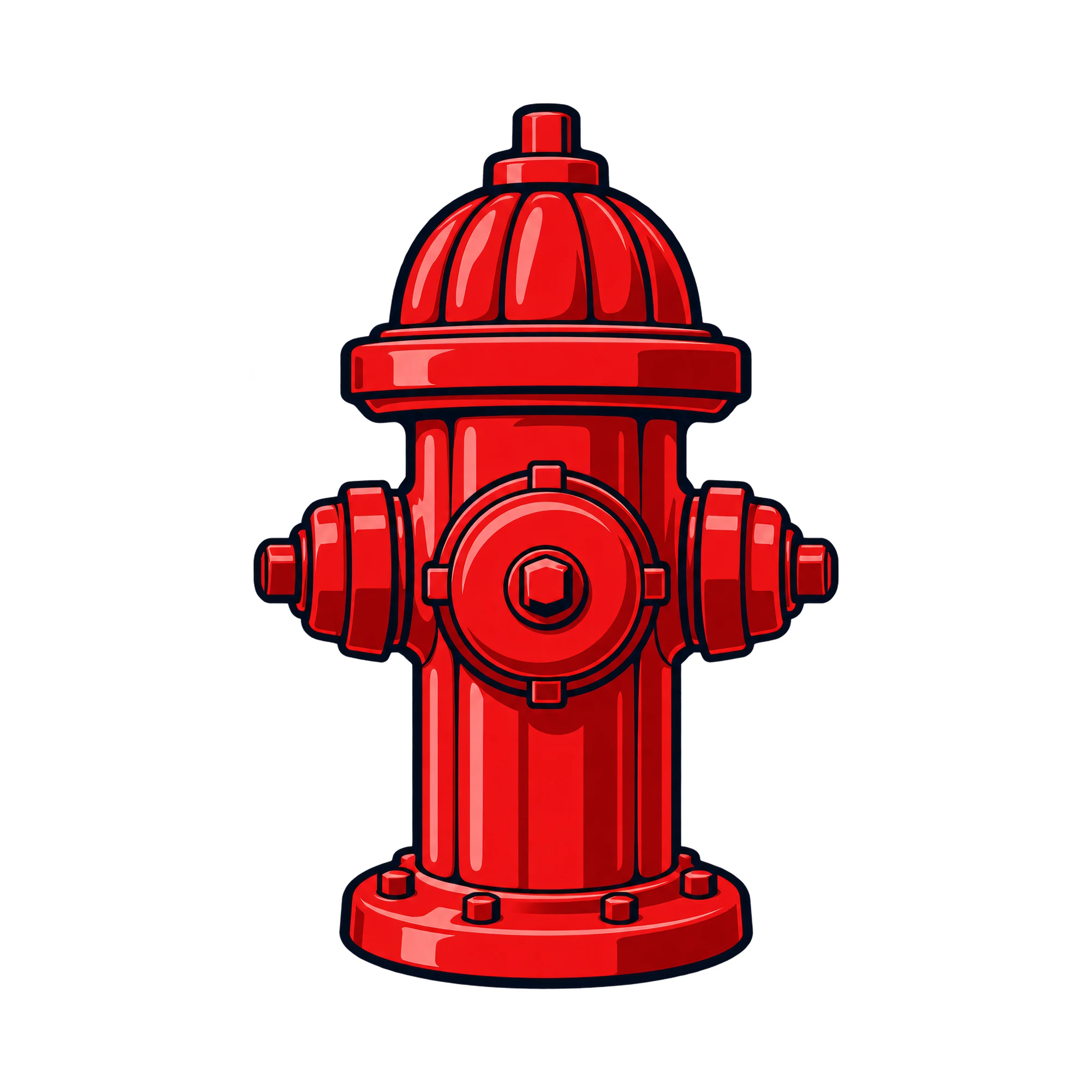Bügelbild Rescue Team Hydrant, Lustiger Shirt Motiv als Grafik auf weißem Hintergrund (BB014906)