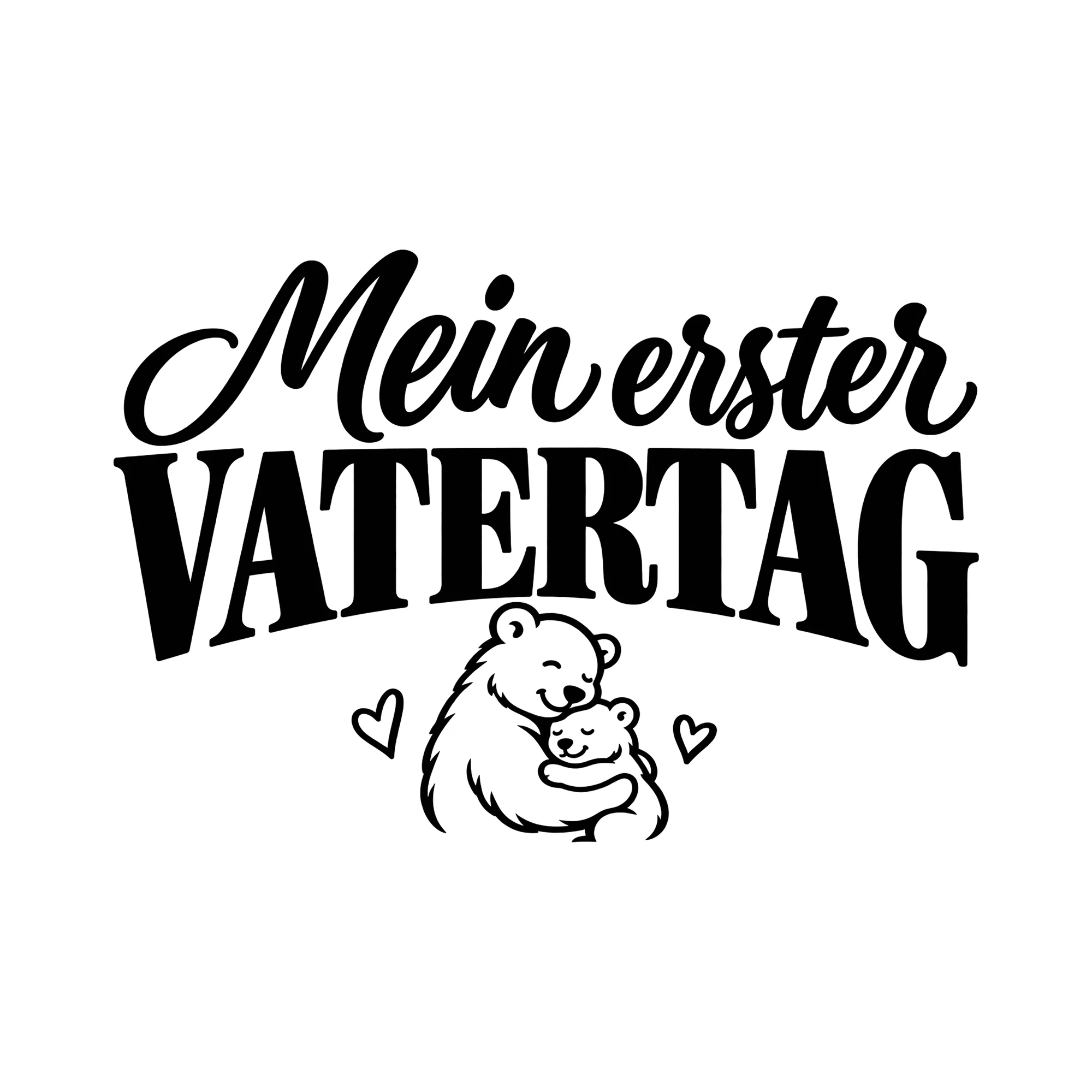 Bügelbild Mein erster Vatertag als Grafik auf weißem Hintergrund (BB012360)
