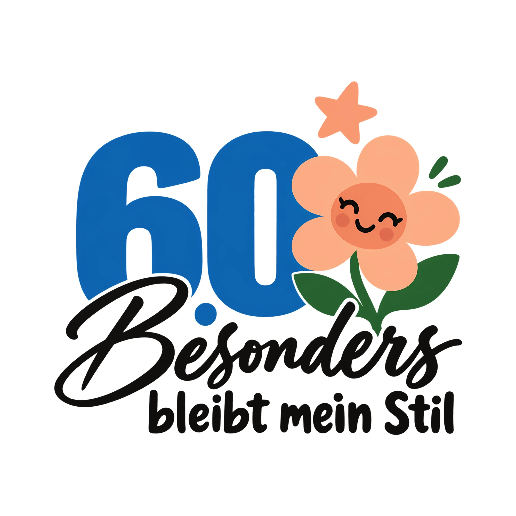 Bügelbild 60 · Besonders bleibt mein Stil als Grafik auf weißem Hintergrund (BB012599)