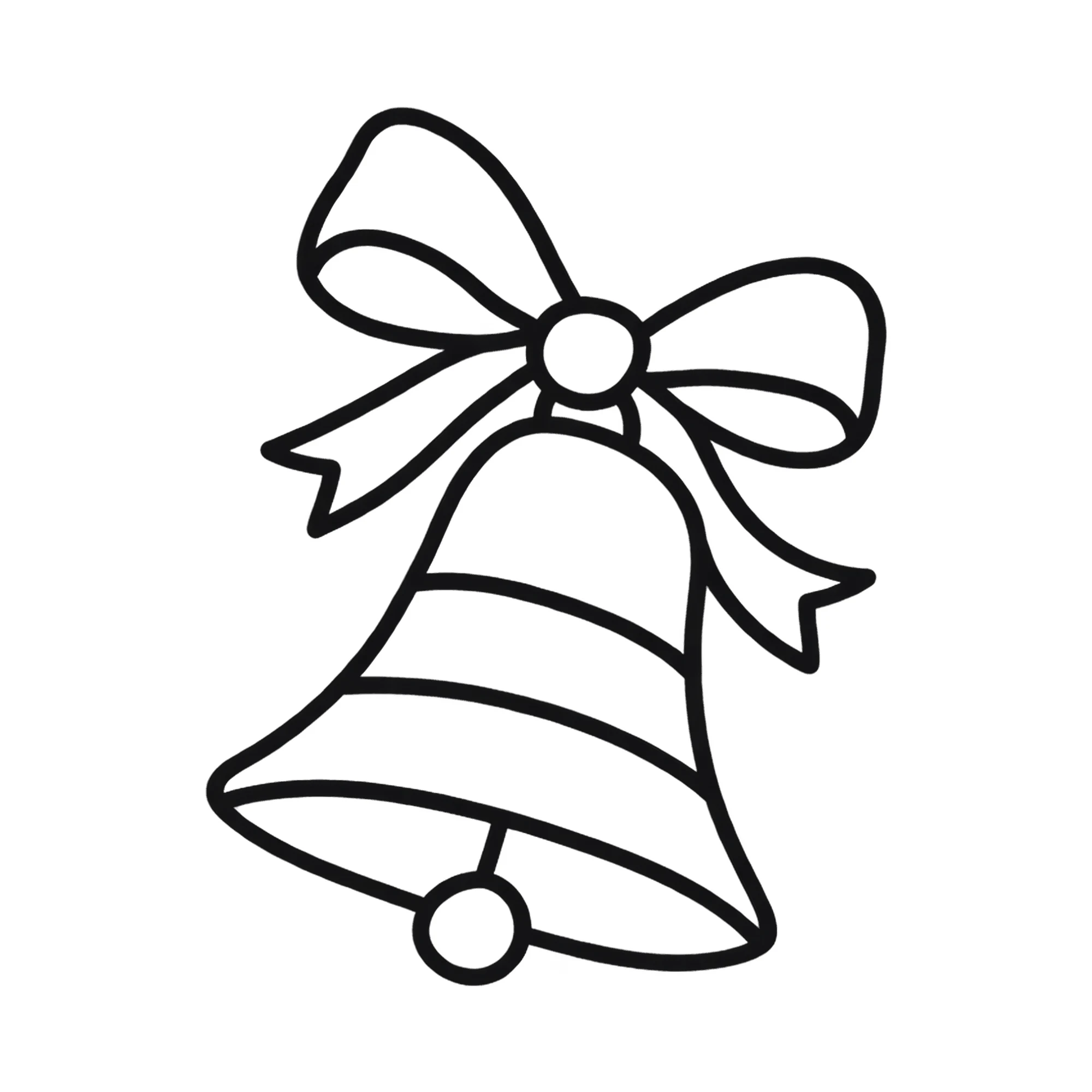 Bügelbild Weihnachtsglocke, Weihnachten Shirt Motiv als Grafik auf weißem Hintergrund (BB014845)