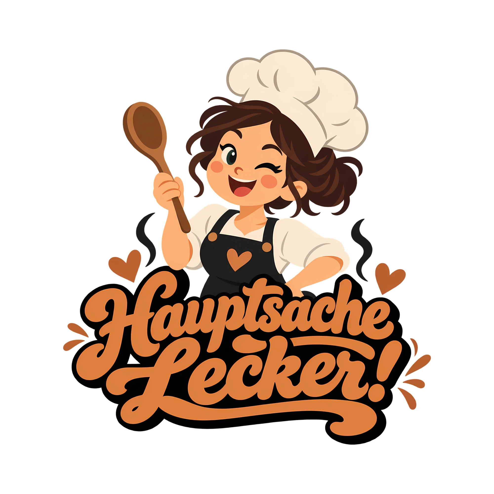 Bügelbild Hauptsache lecker! als Grafik auf weißem Hintergrund (BB012089)
