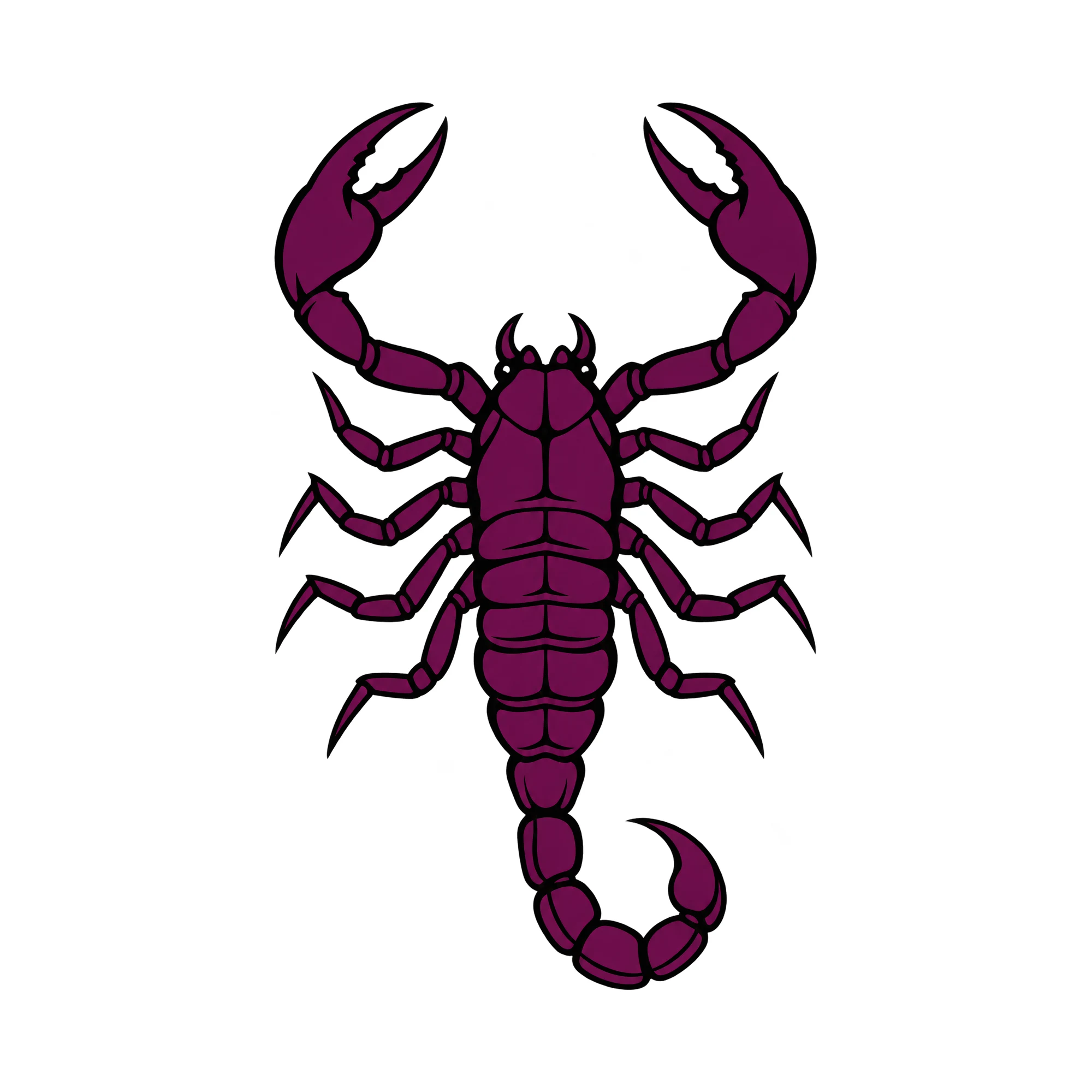 Bügelbild Kritzel Stil Sternzeichen Skorpion, Lustiger Shirt Motiv als Grafik auf weißem Hintergrund (BB015759)