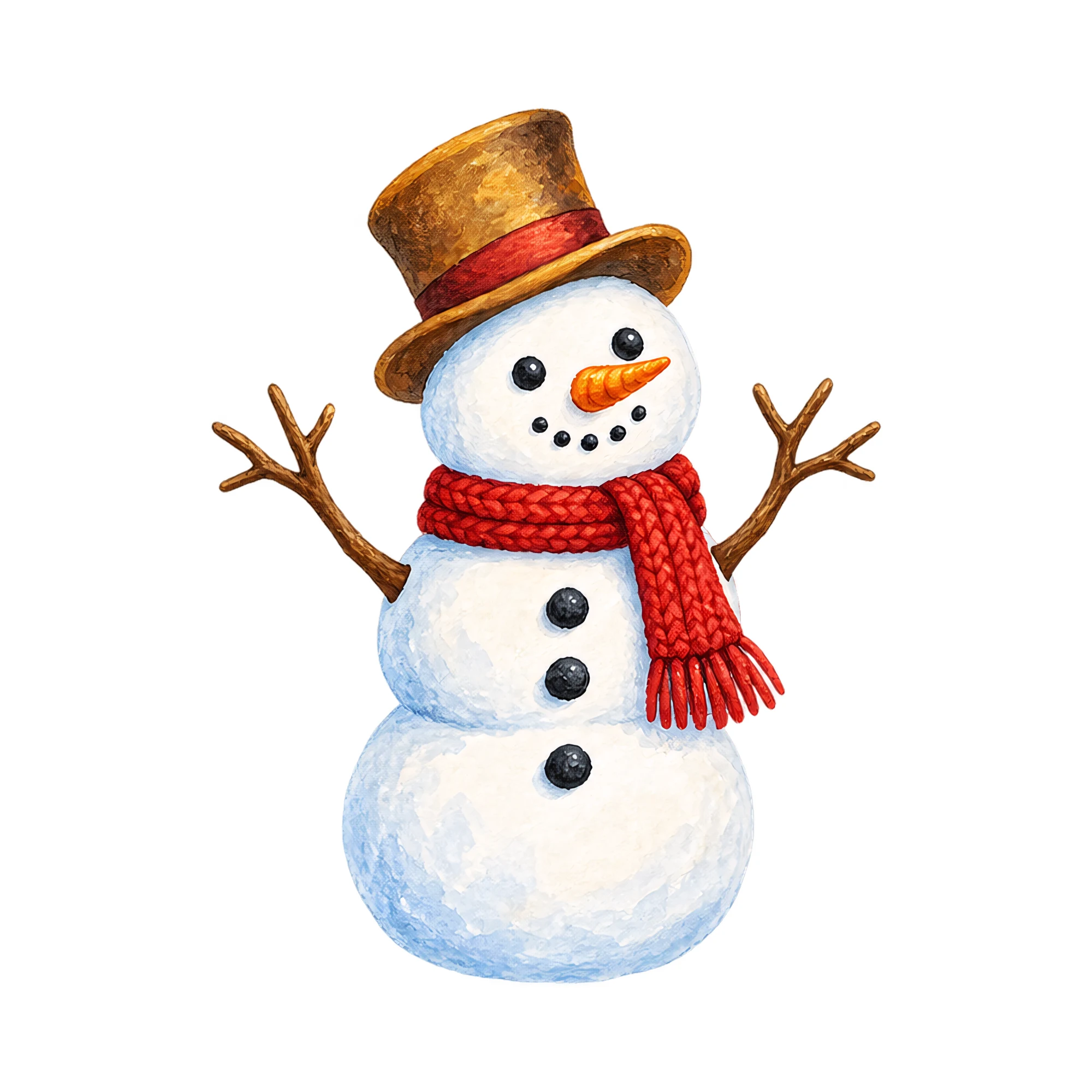 Bügelbild Schneemann mit Zylinder, Weihnachten Shirt Motiv als Grafik auf weißem Hintergrund (BB017640)