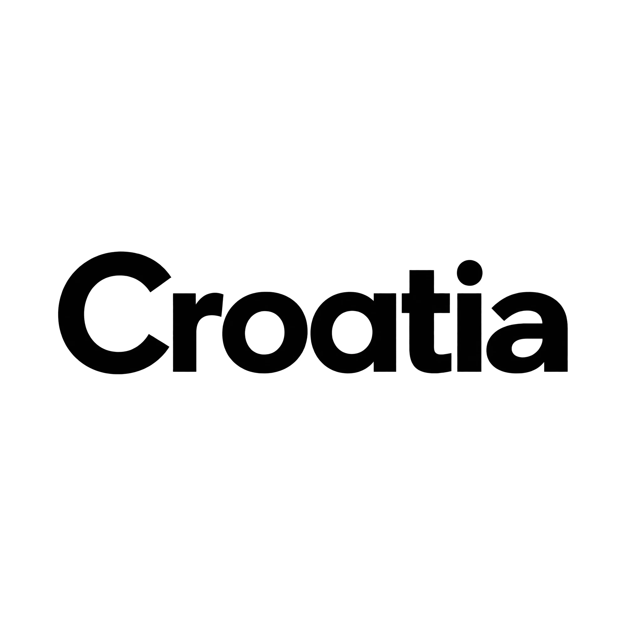 Bügelbild Croatia, Urlaub Shirt Spruch als Grafik auf weißem Hintergrund (BB015368)