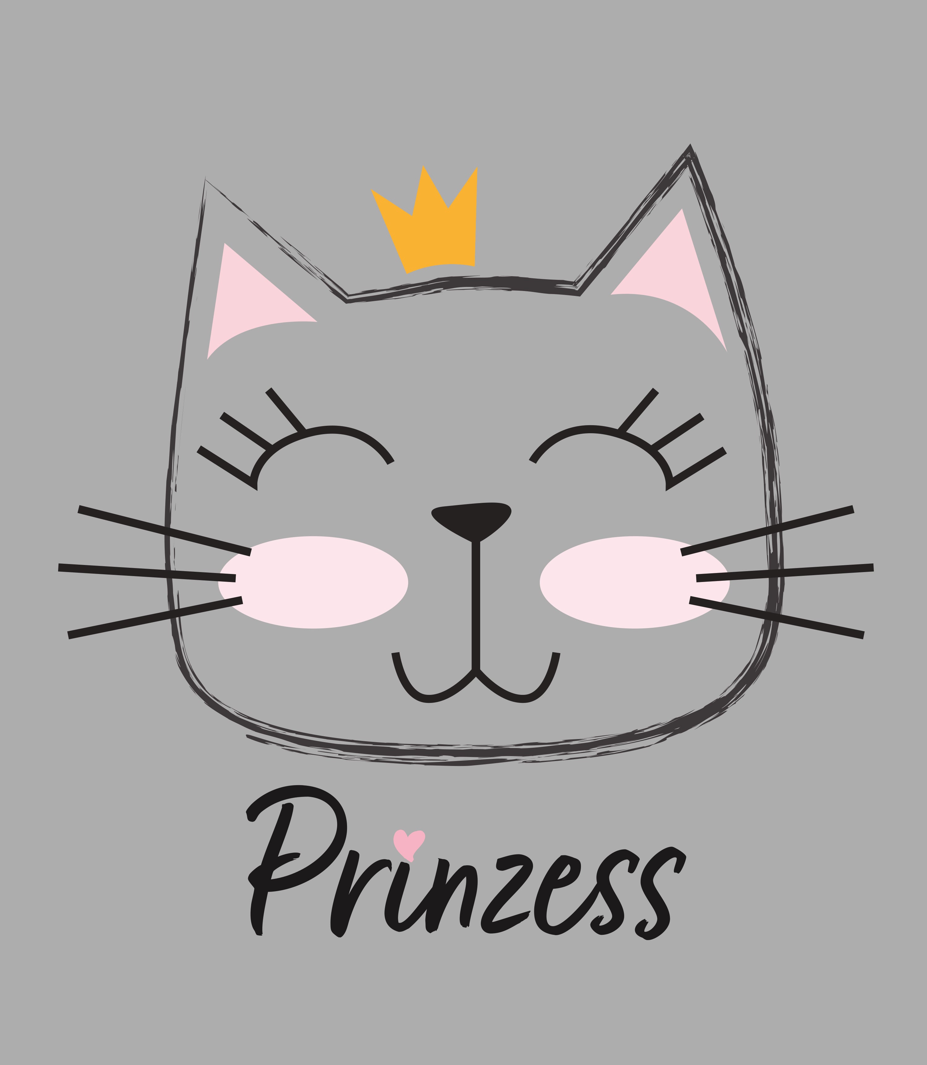 Bügelbild Katze Krone Prinzessin Bügelfuchs® BB002066 Süß | vom