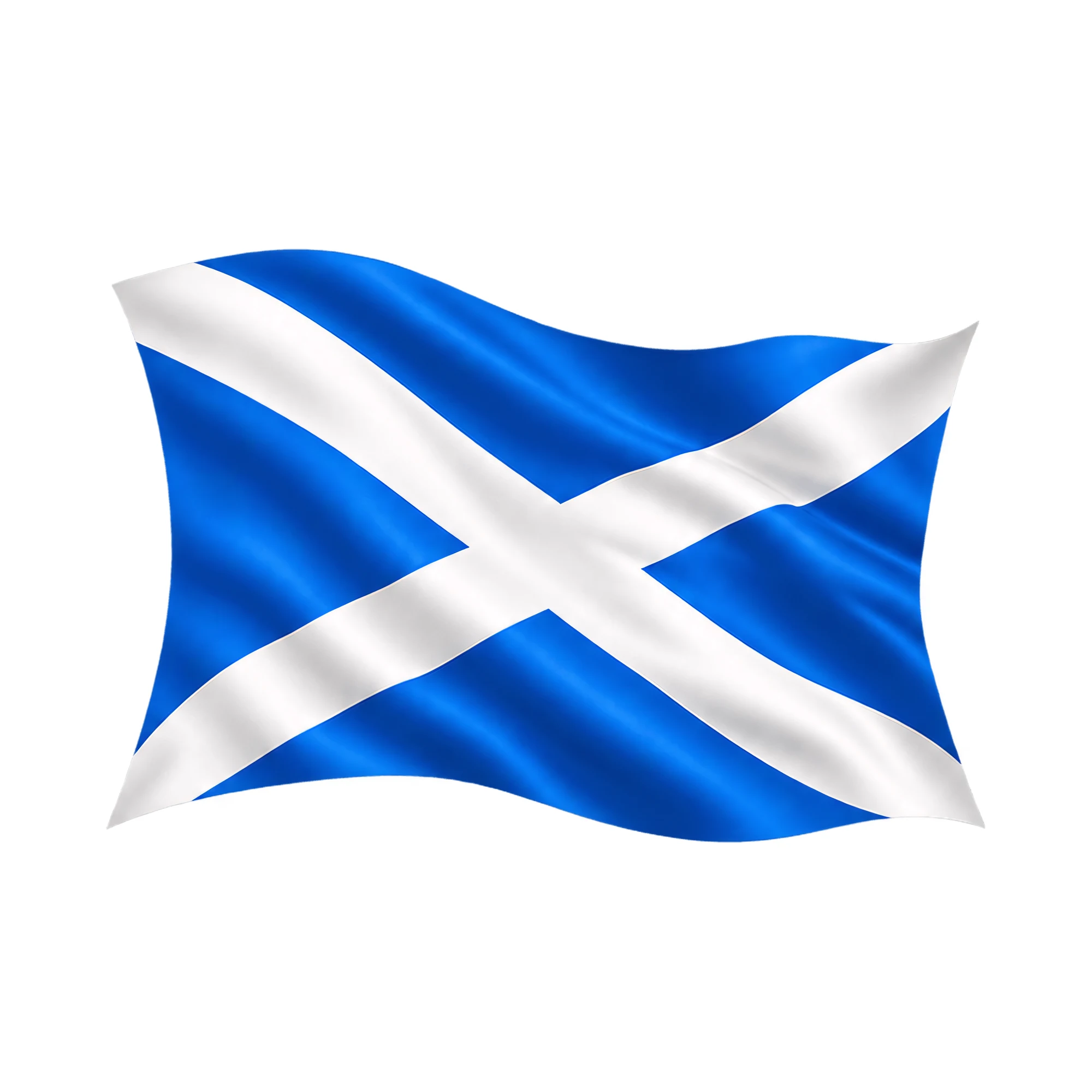 Bügelbild Länder Flagge Schottland, Lustiger Shirt Motiv als Grafik auf weißem Hintergrund (BB016043)