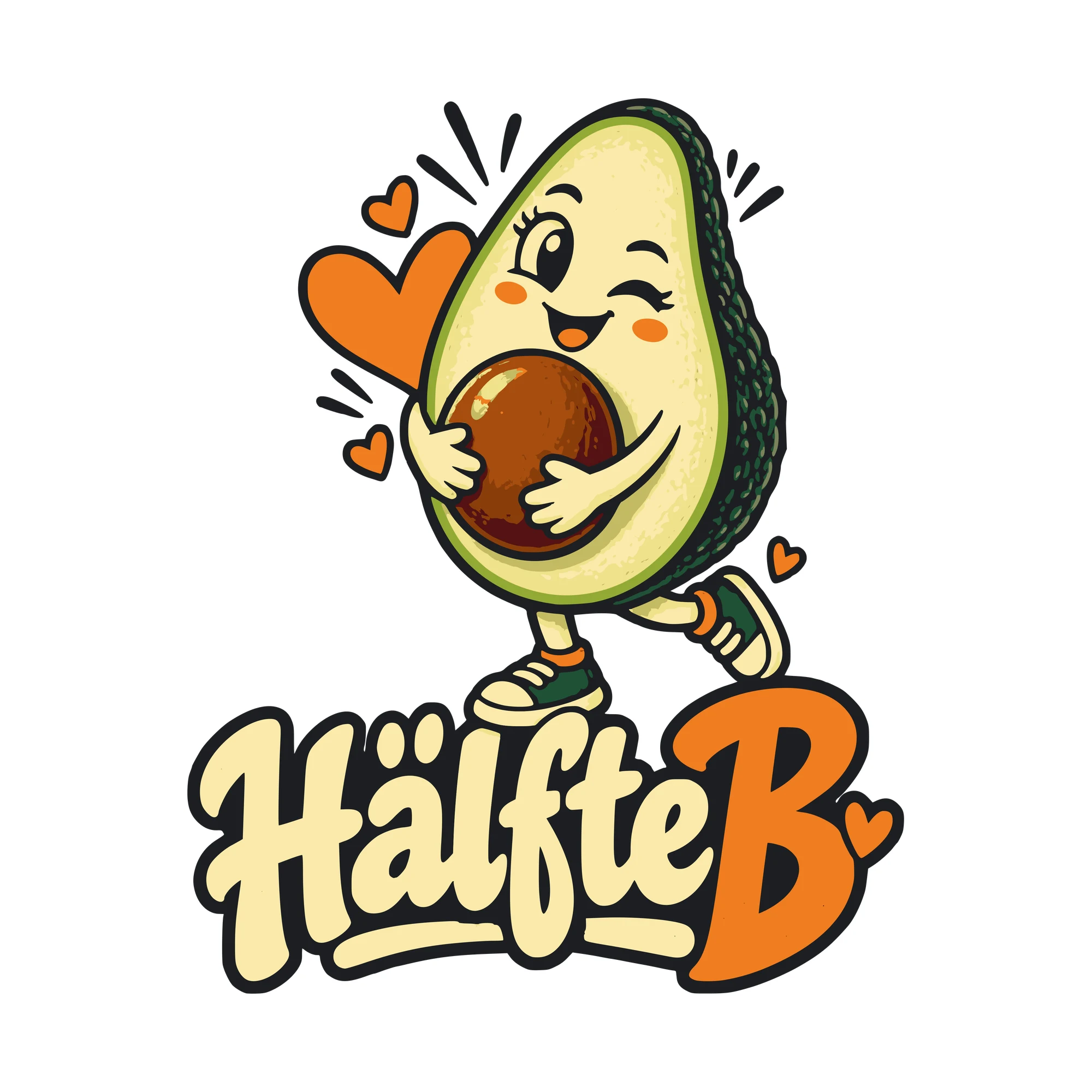Bügelbild Hälfte B (Partnermotiv zu Hälfte A) als Grafik auf weißem Hintergrund (BB011319)