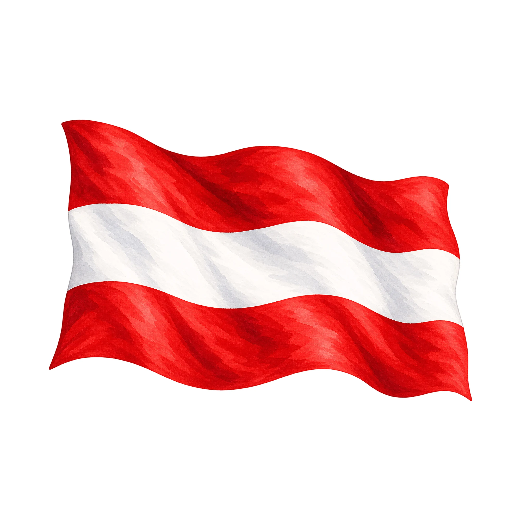 Bügelbild Flagge Österreich, Lustiger Shirt Motiv als Grafik auf weißem Hintergrund (BB015679)