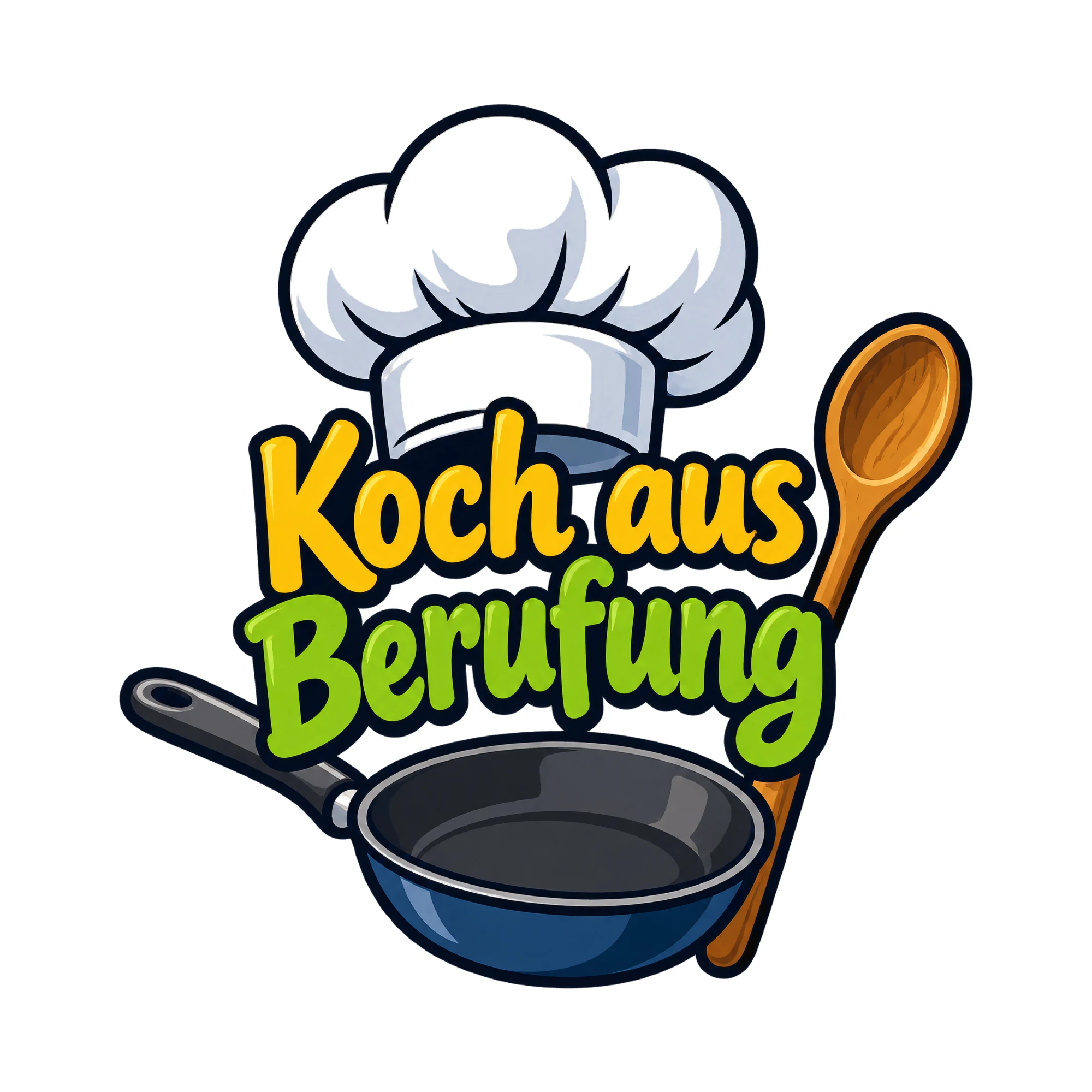 Bügelbild Koch aus Berufung, Beruf Shirt Spruch als Grafik auf weißem Hintergrund (BB016634)