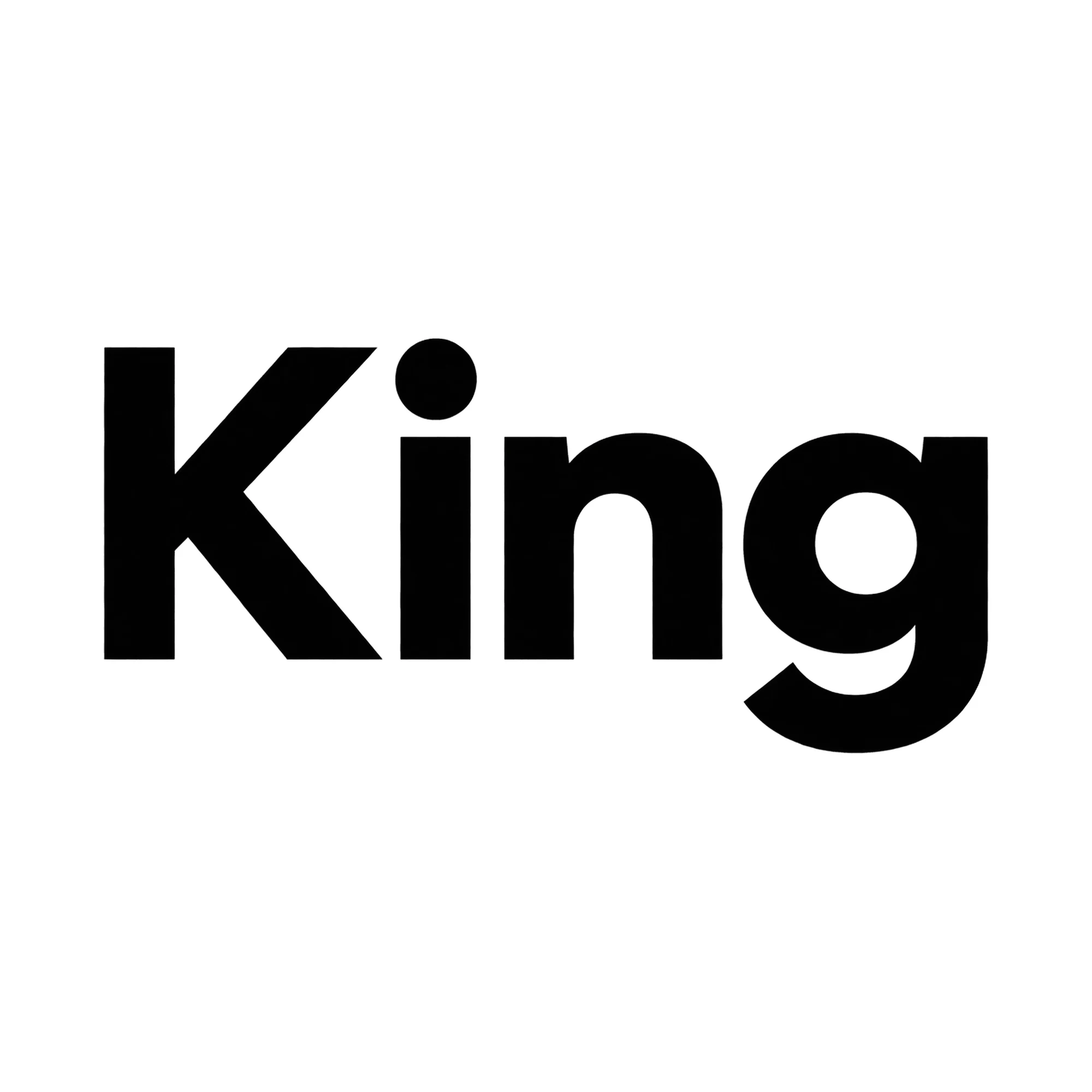 Bügelbild King, Lustiger Shirt Spruch als Grafik auf weißem Hintergrund (BB015749)