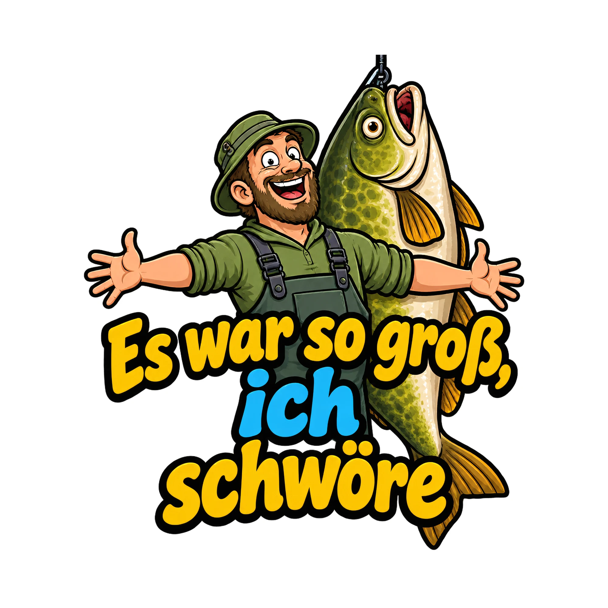 Bügelbild Es war so groß, ich schwöre als Grafik auf weißem Hintergrund (BB019319)