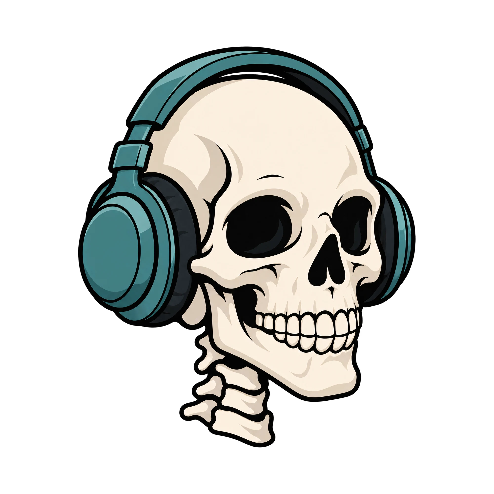 Bügelbild Skelett Musik, Lustiger Shirt Motiv als Grafik auf weißem Hintergrund (BB015271)