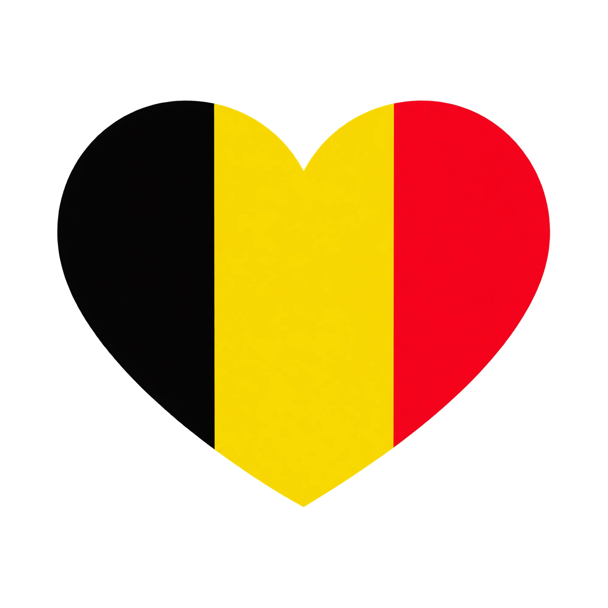 Bügelbild Länder Flagge Belgien, Lustiger Shirt Motiv als Grafik auf weißem Hintergrund (BB016020)