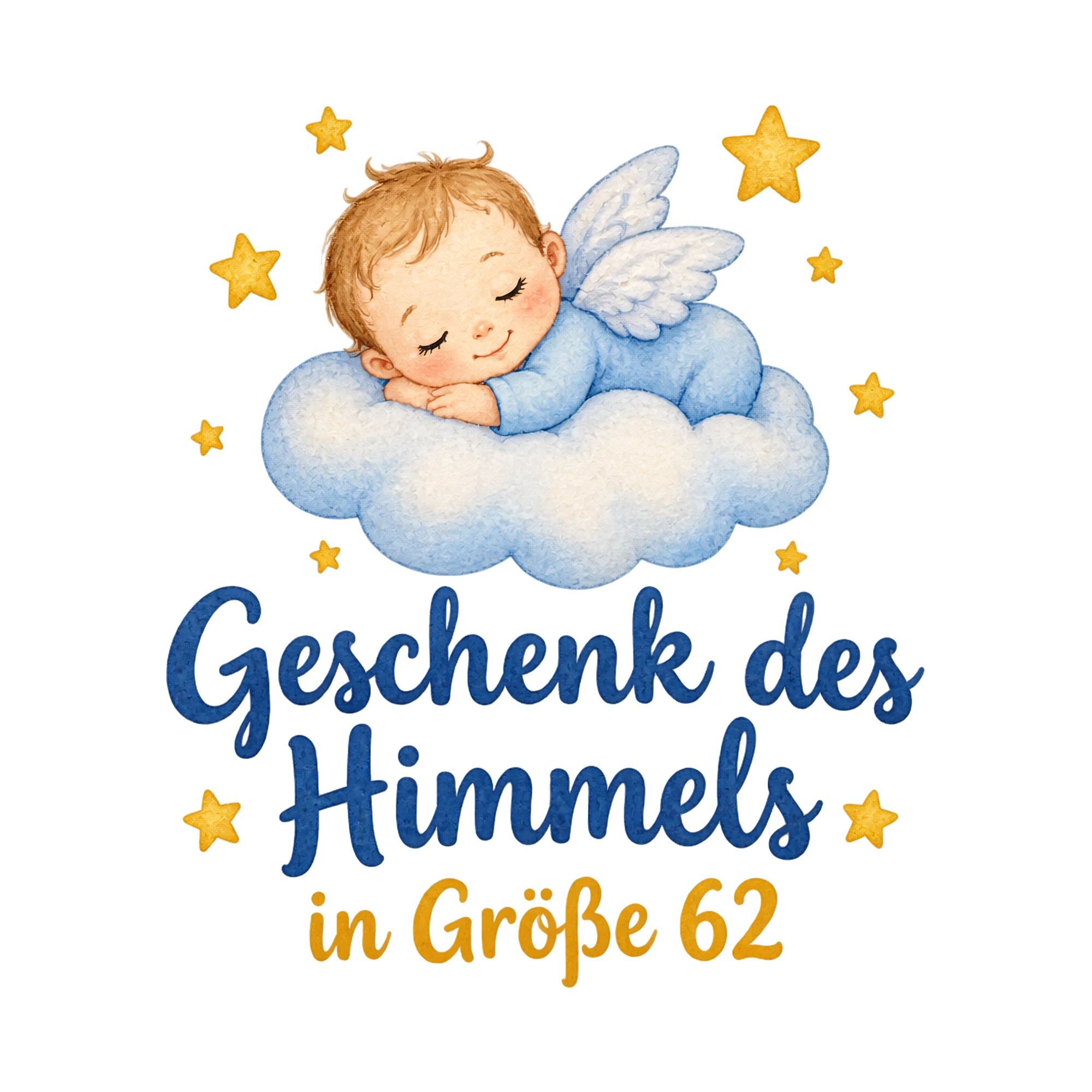 Bügelbild Geschenk des Himmels in Größe 62 als Grafik auf weißem Hintergrund (BB020055)