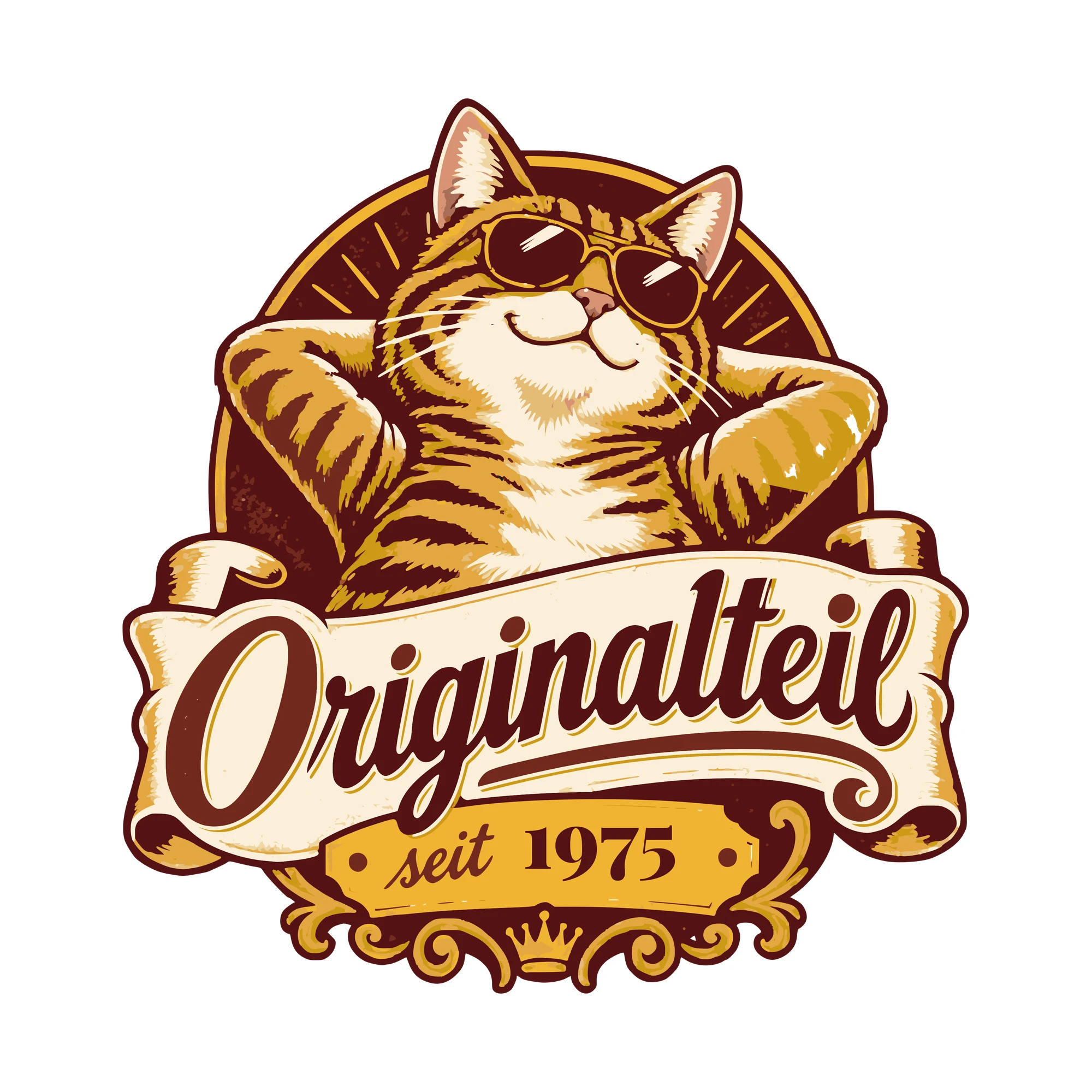 Bügelbild Originalteil mit Jahr als Grafik auf weißem Hintergrund (BB011222)