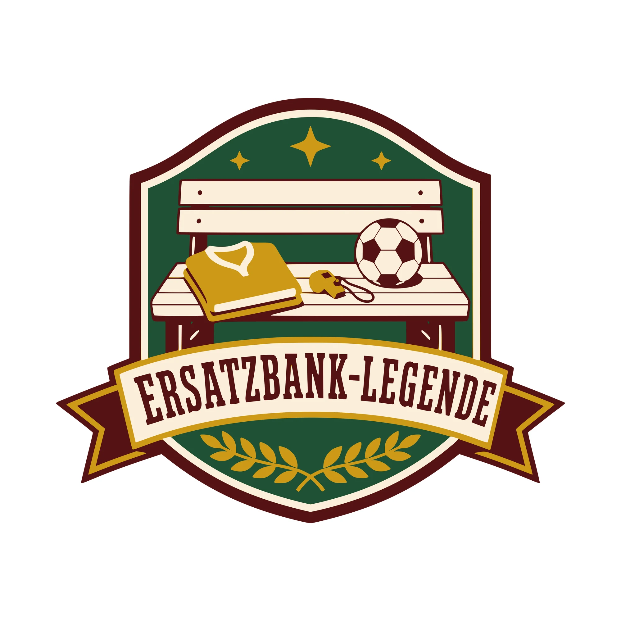 Bügelbild Ersatzbank-Legende als Grafik auf weißem Hintergrund (BB010399)