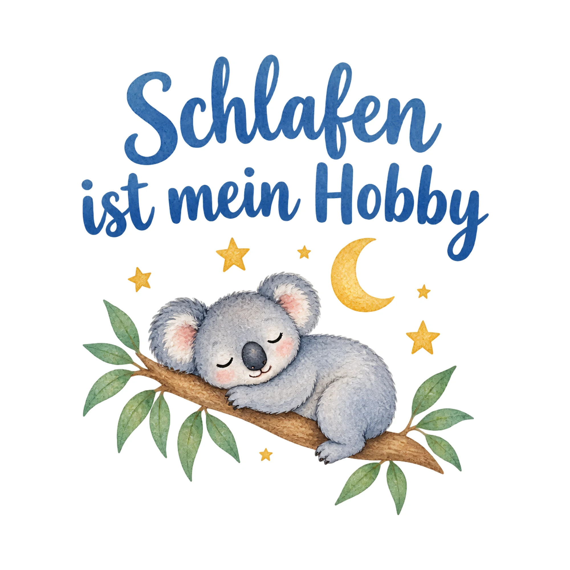Bügelbild Schlafen ist mein Hobby als Grafik auf weißem Hintergrund (BB018707)