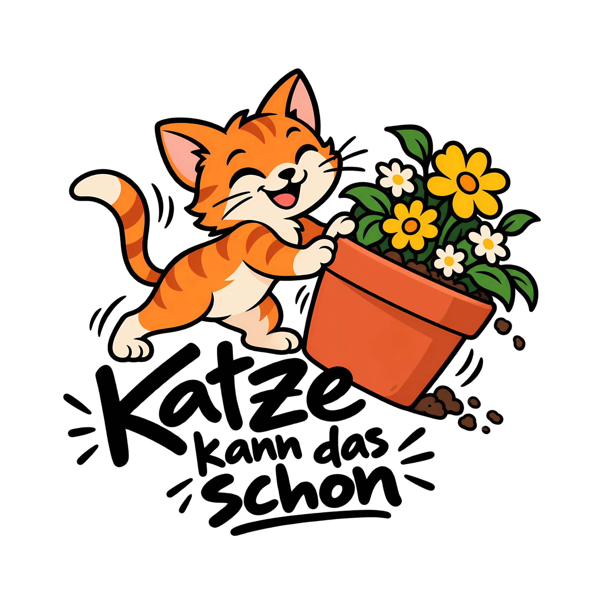 Bügelbild Katze kann das schon als Grafik auf weißem Hintergrund (BB012973)