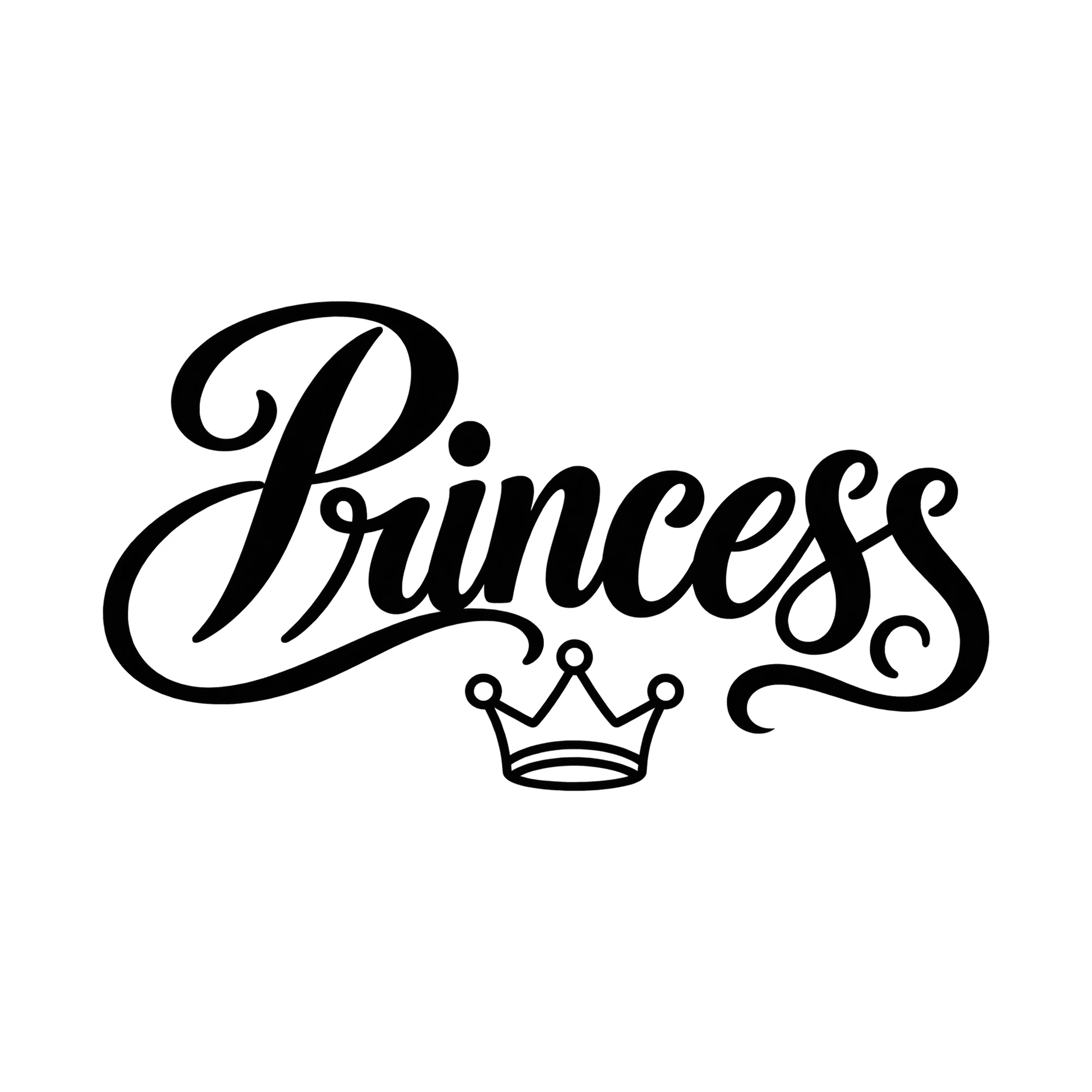 Bügelbild Princess, Lustiger Shirt Spruch als Grafik auf weißem Hintergrund (BB015992)