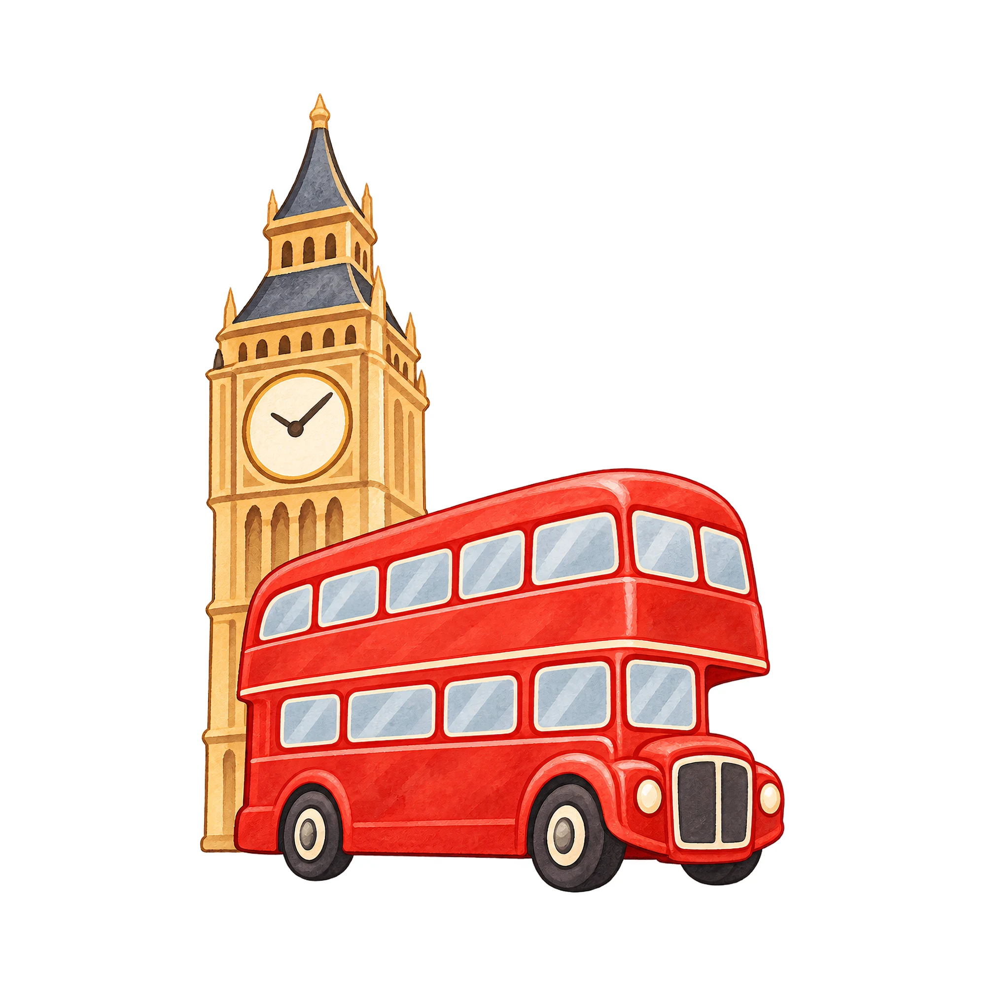 Bügelbild London England Icon, Lustiger Shirt Motiv als Grafik auf weißem Hintergrund (BB015409)