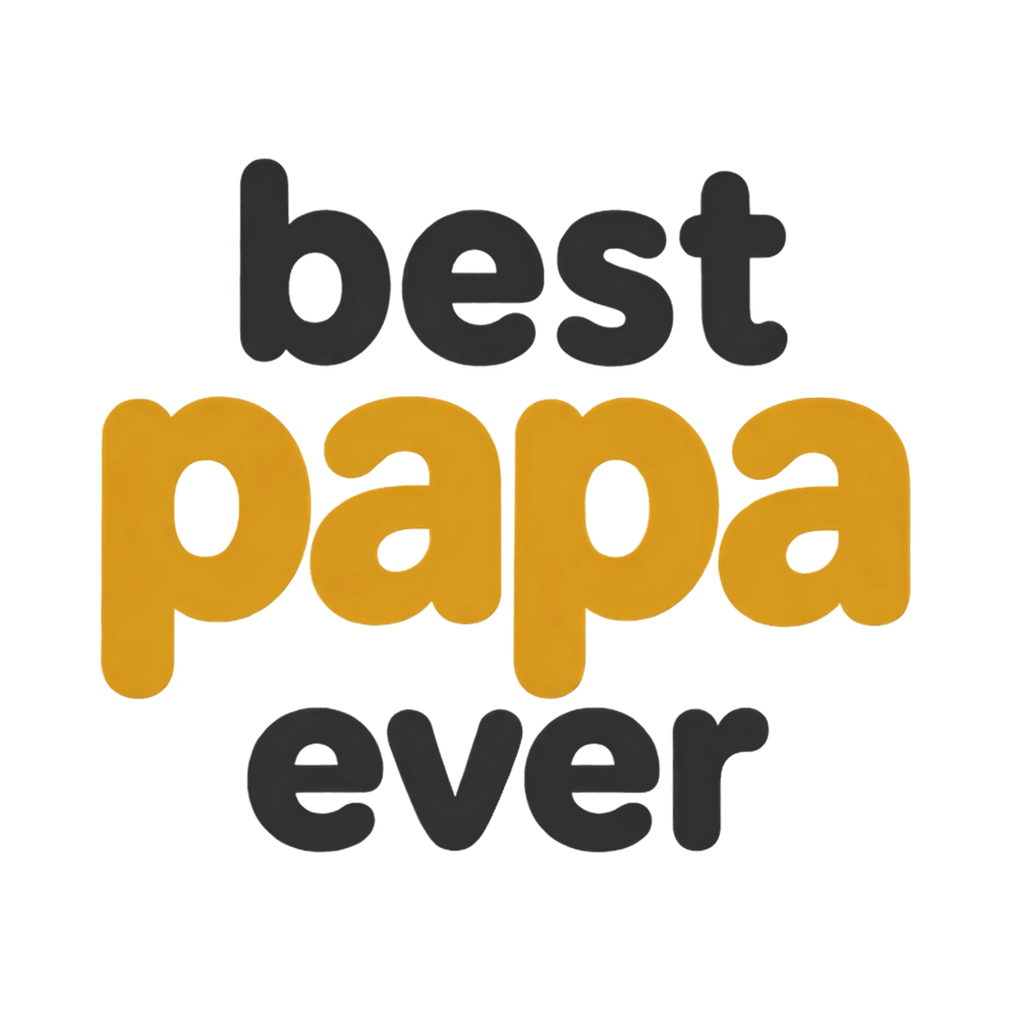 Bügelbild best papa ever, Mama Papa Shirt Spruch als Grafik auf weißem Hintergrund (BB017852)