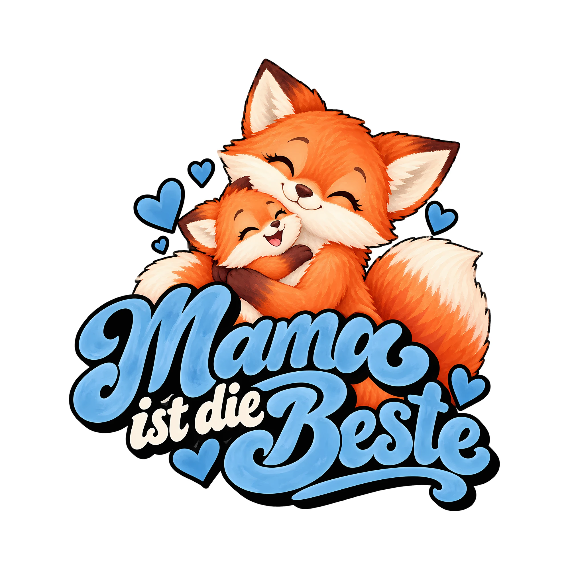 Bügelbild Mama ist die Beste als Grafik auf weißem Hintergrund (BB012367)