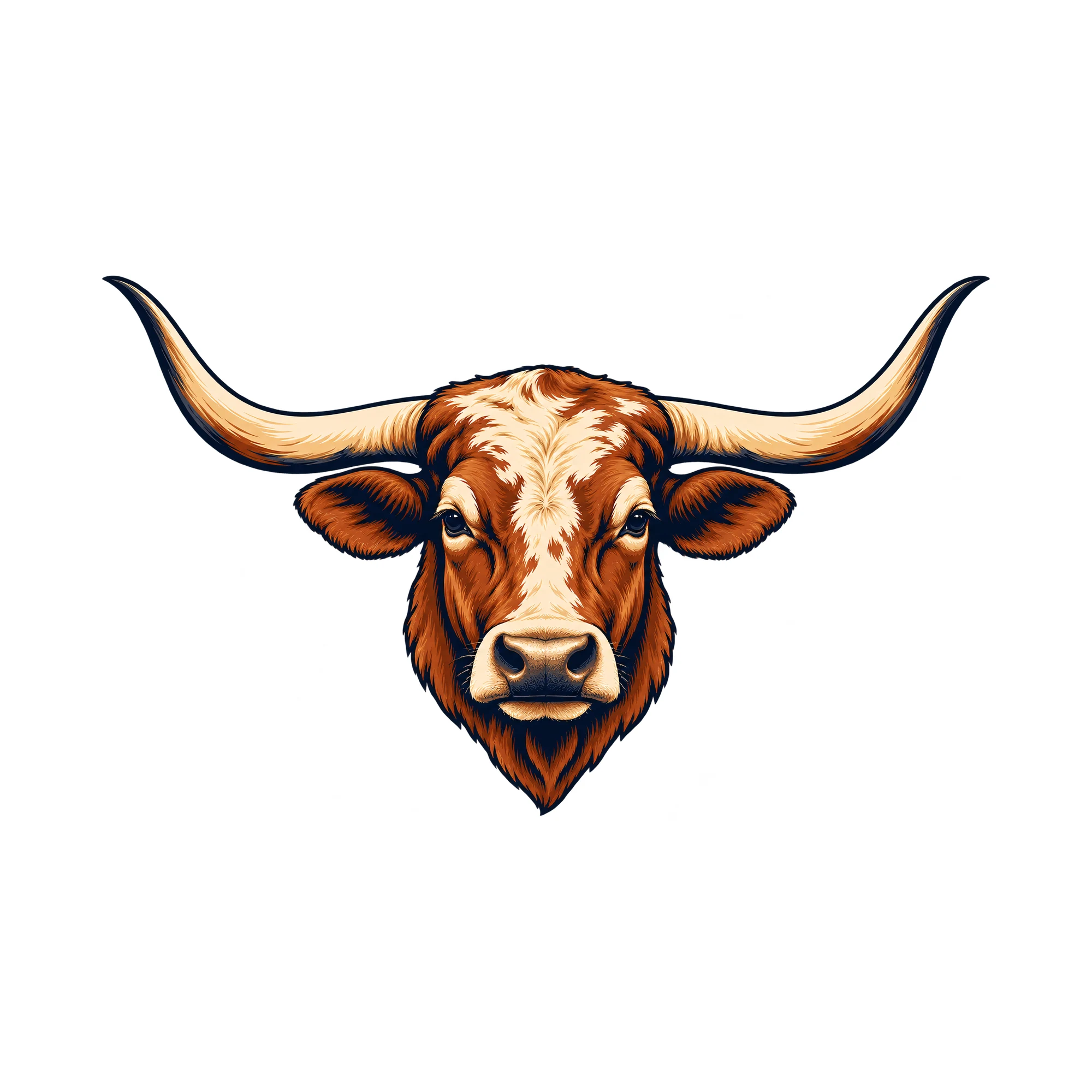 Bügelbild Wild West Horns, Lustiger Shirt Motiv als Grafik auf weißem Hintergrund (BB015892)