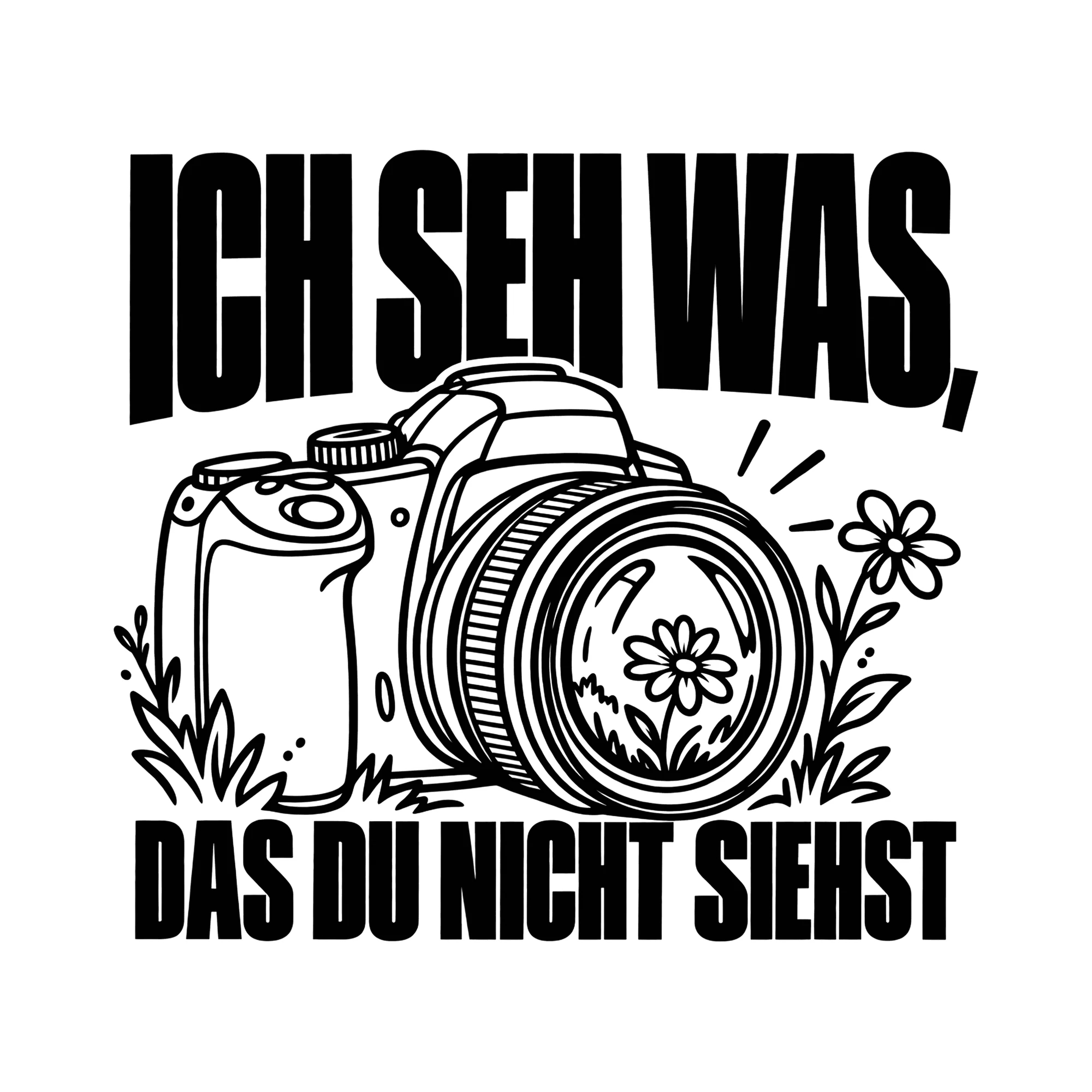 Bügelbild Ich seh was, das du nicht siehst als Grafik auf weißem Hintergrund (BB012927)