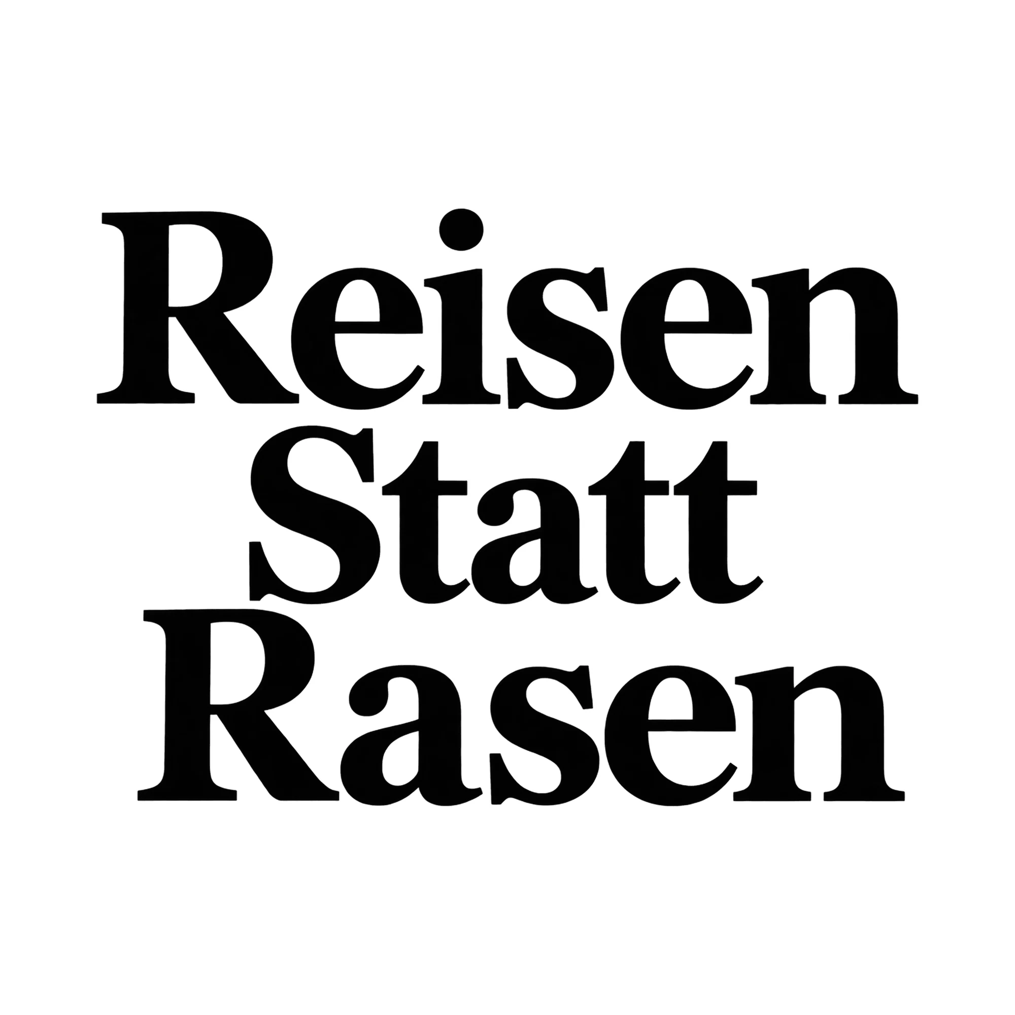 Bügelbild Reisen Statt Rasen, Urlaub Shirt Spruch als Grafik auf weißem Hintergrund (BB015361)