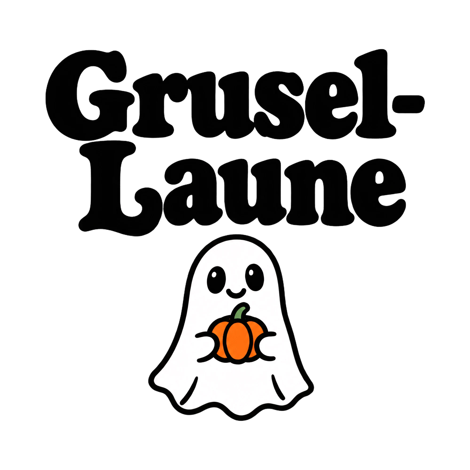 Bügelbild Grusel-Laune, Halloween Shirt Spruch als Grafik auf weißem Hintergrund (BB017016)
