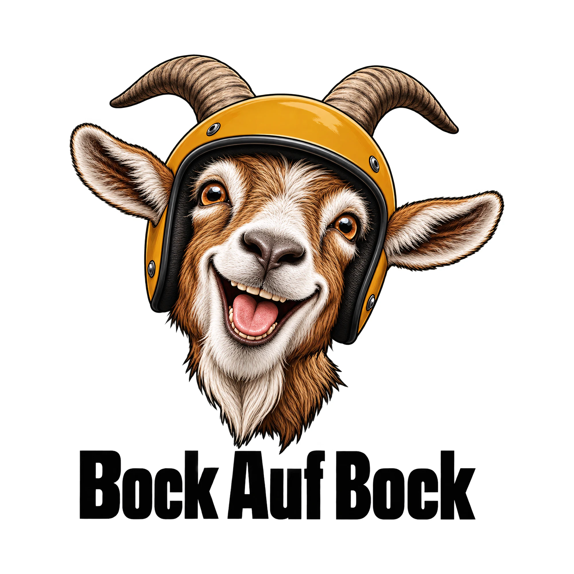 Bügelbild Bock Auf Bock, Tiere Shirt Spruch als Grafik auf weißem Hintergrund (BB016179)